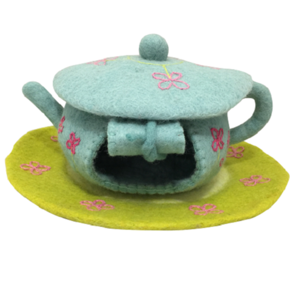 Dollhouse Play - FELTED FAIRY TEAPOT HOUSE