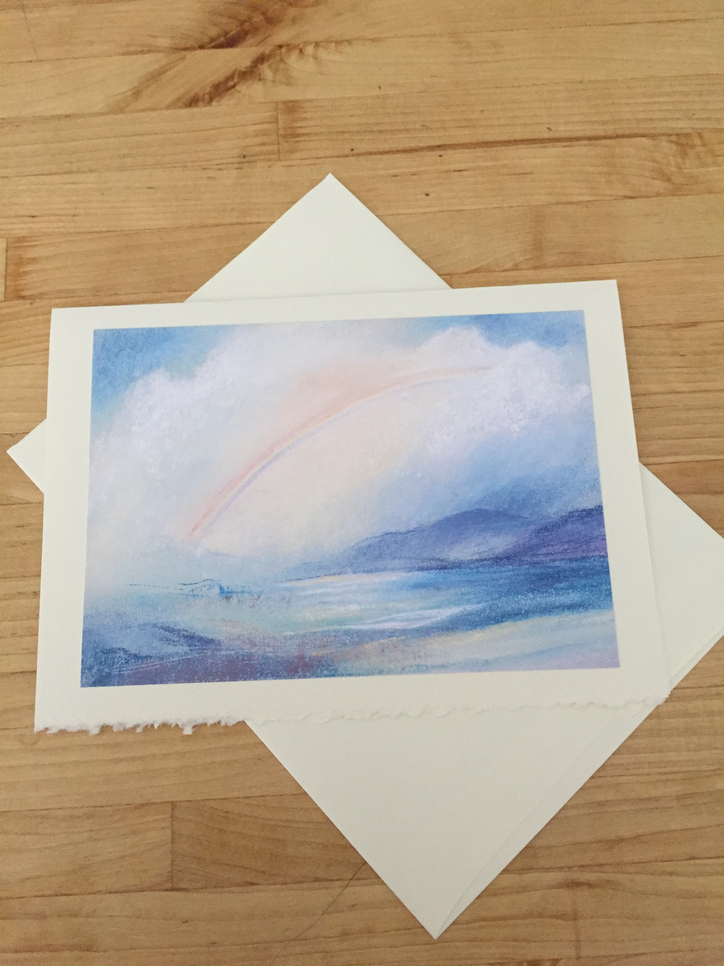 Cartes de voeux/Été - ARC-EN-CIEL SUR L'EAU