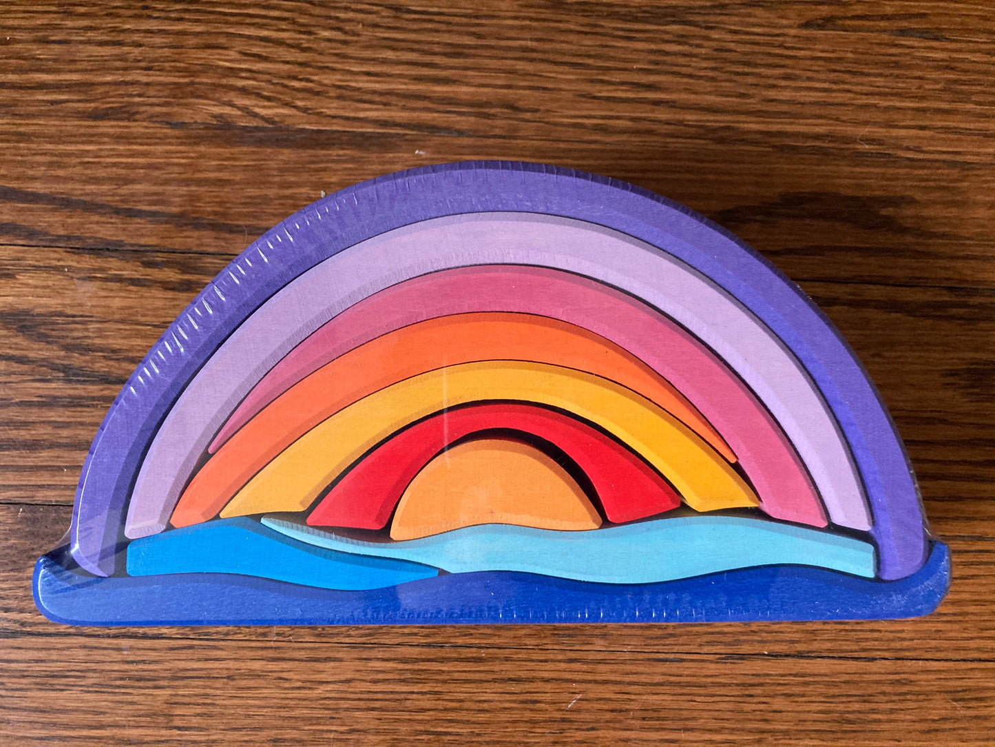 Wooden Toy - PURPLE SUNSET ARCH PUZZLE Set