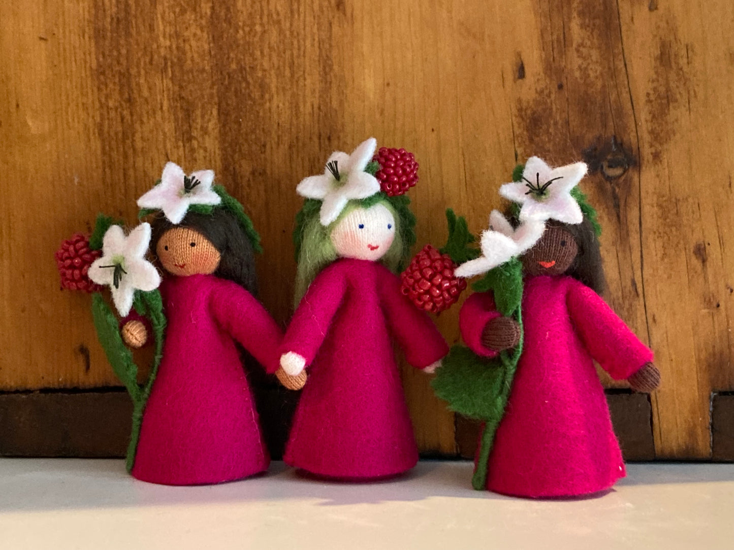 Flower Fairy Waldorf Doll - RASPBERRY PRINCESS