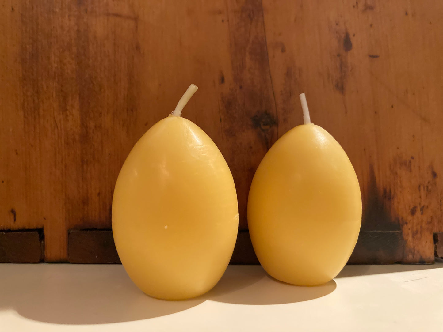 Bougie en cire d'abeille - Cire d'abeille solide et pure FORME D'OEUF