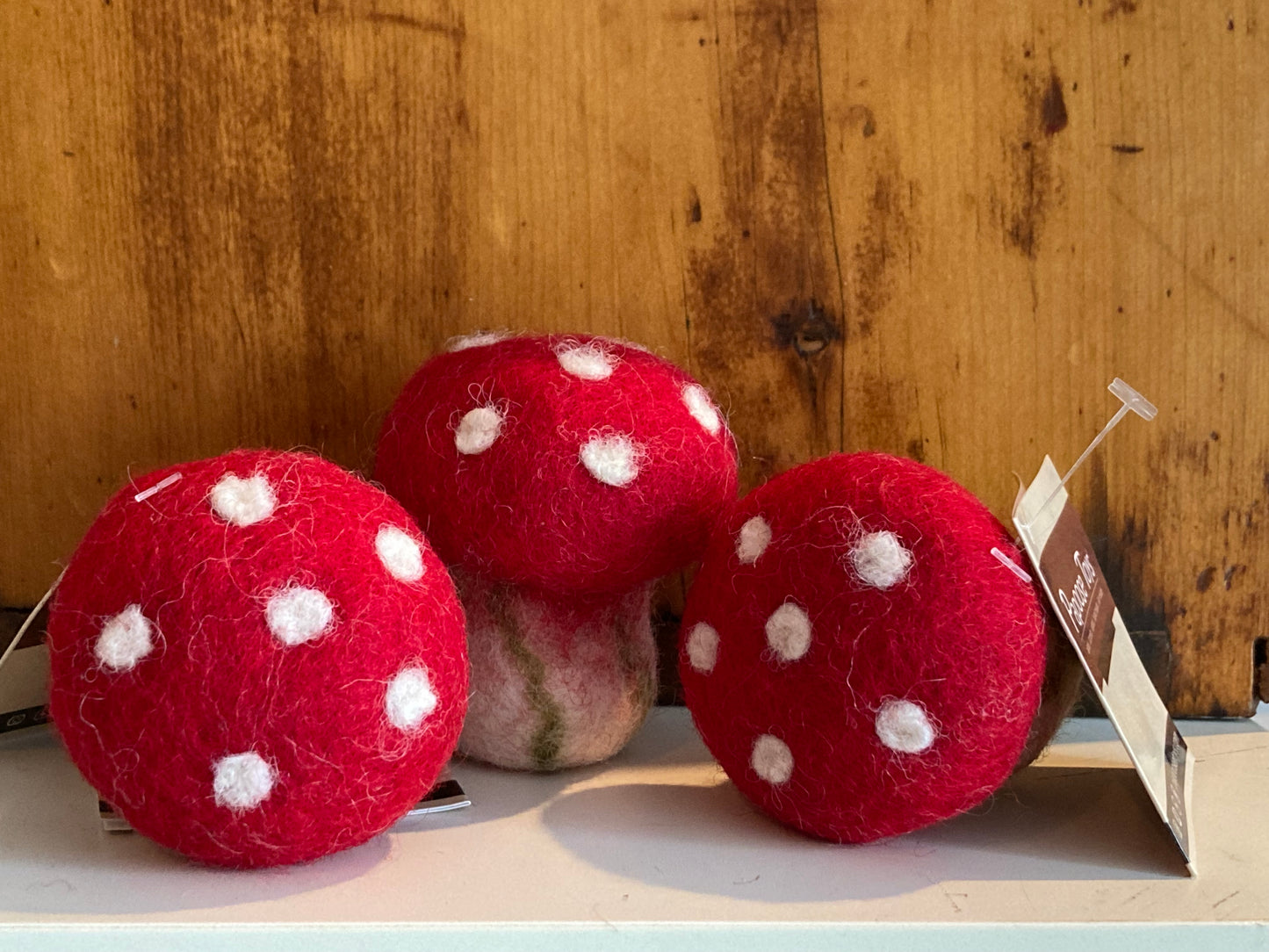 Dollhouse Play - Wool Felted MUSHROOMS, 3 pieces!