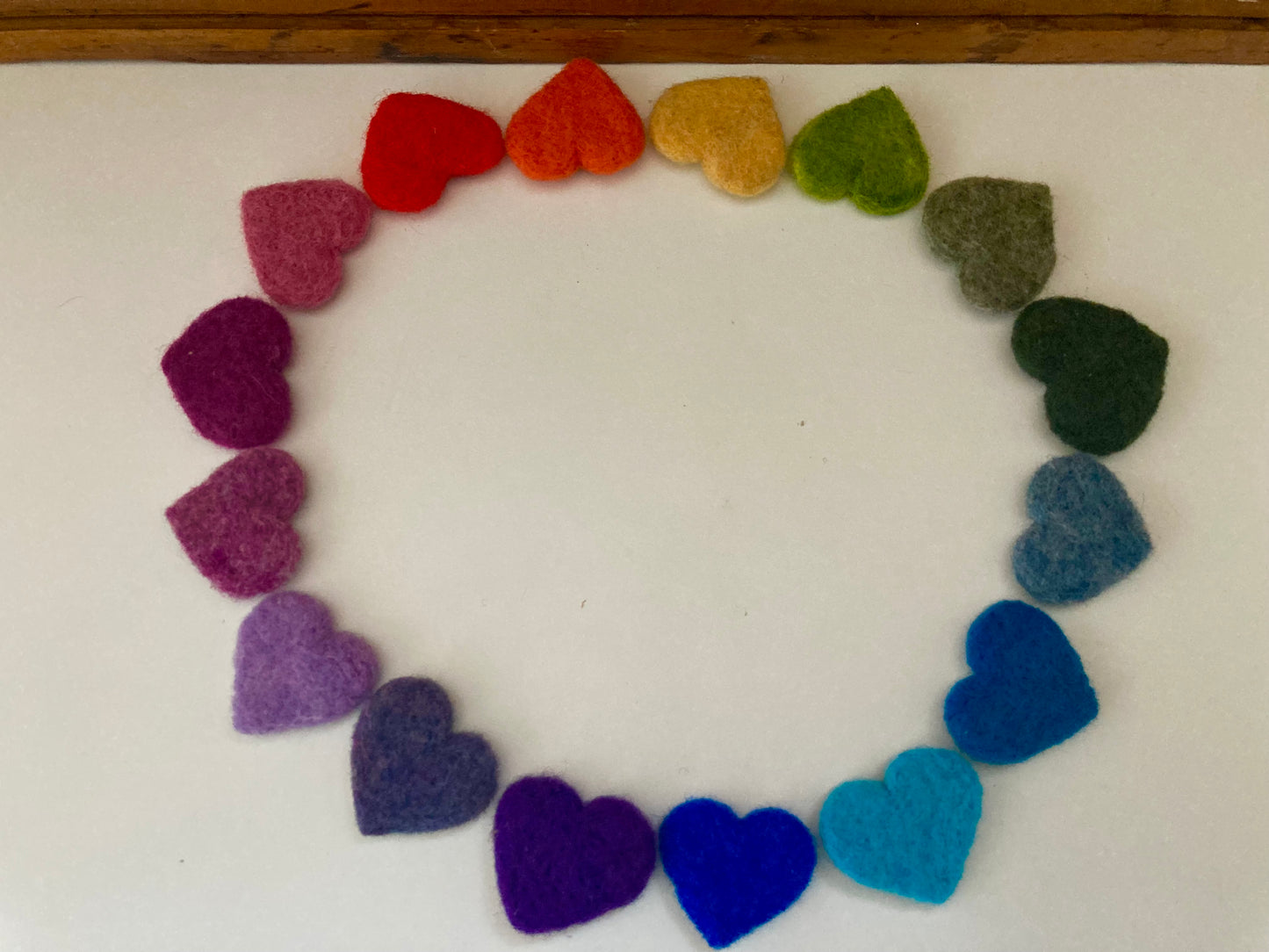 Coastal Felting WOOL HEARTS! … choice of 12 colours!
