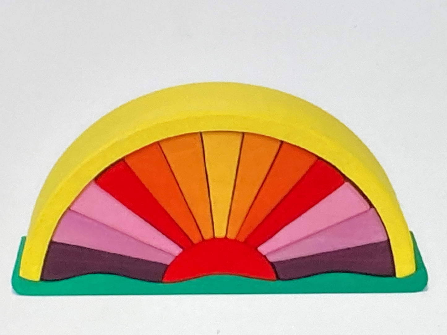 Wooden Toy - SUNRAY YELLOW ARCH PUZZLE Set