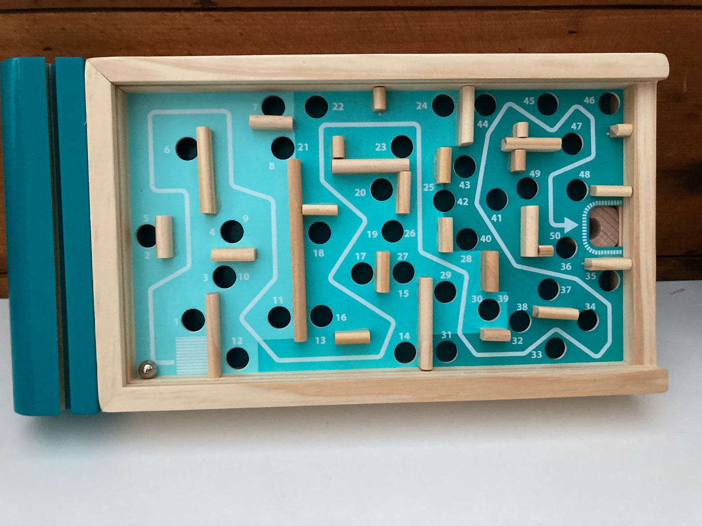 Wooden Family Game - LABYRINTH SKILL GAME! "Two-games-in-One"