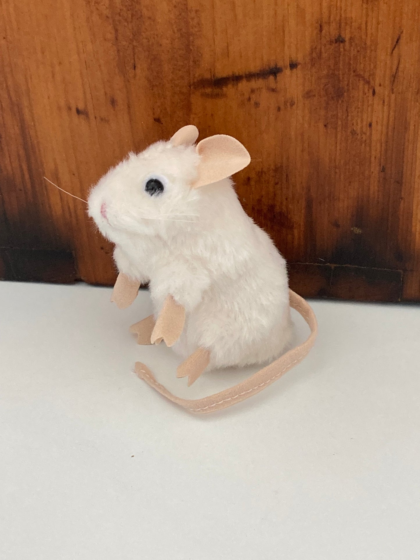 Soft Toy Finger Puppet - WHITE MOUSE