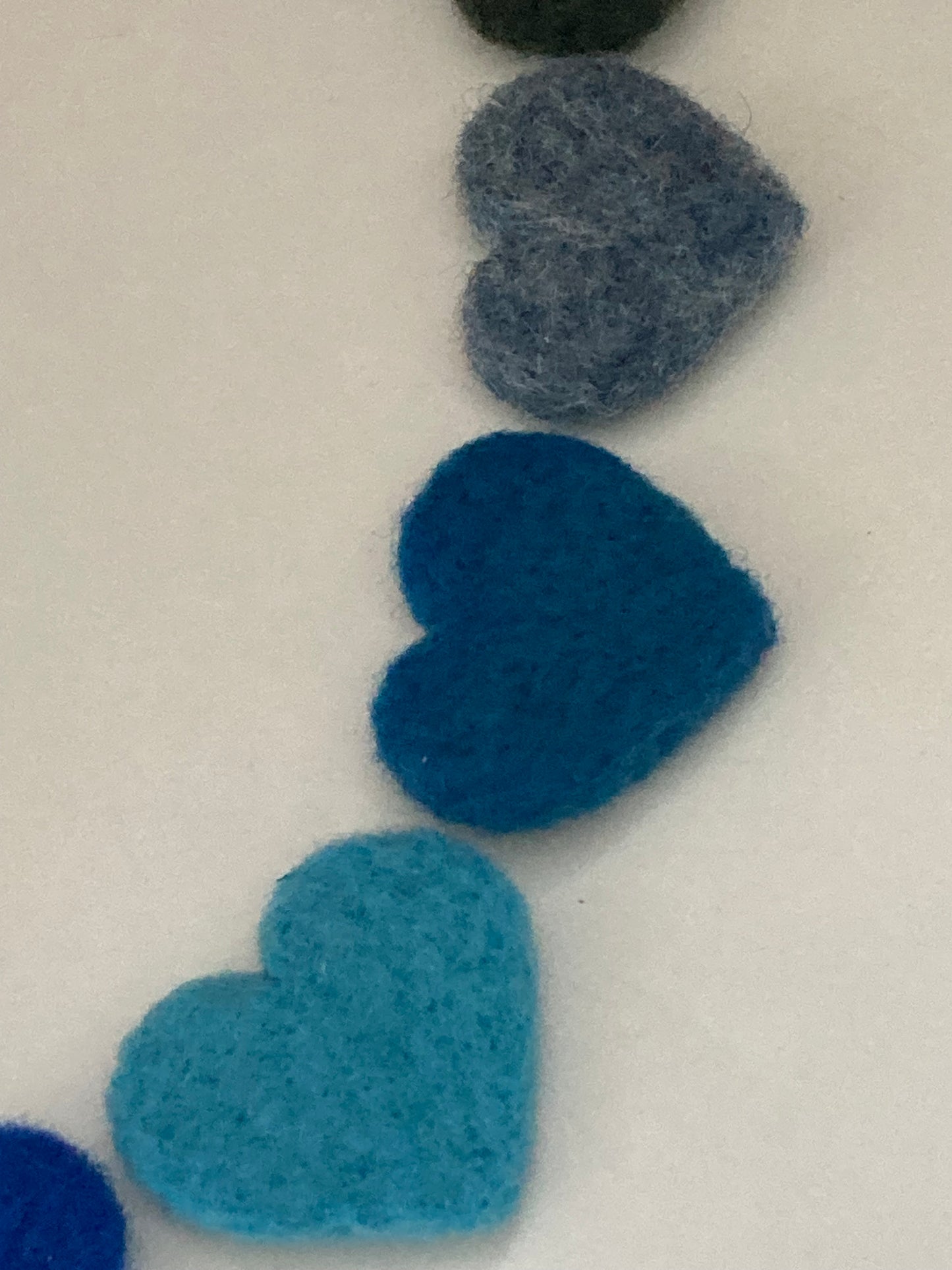 Coastal Felting WOOL HEARTS! … choice of 12 colours!