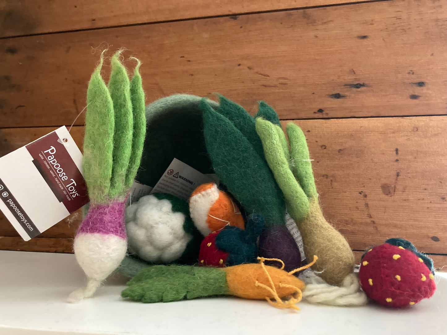 Kitchen Play Food - Wool Felted FRUIT AND VEGETABLE BOWL Set, Medium size