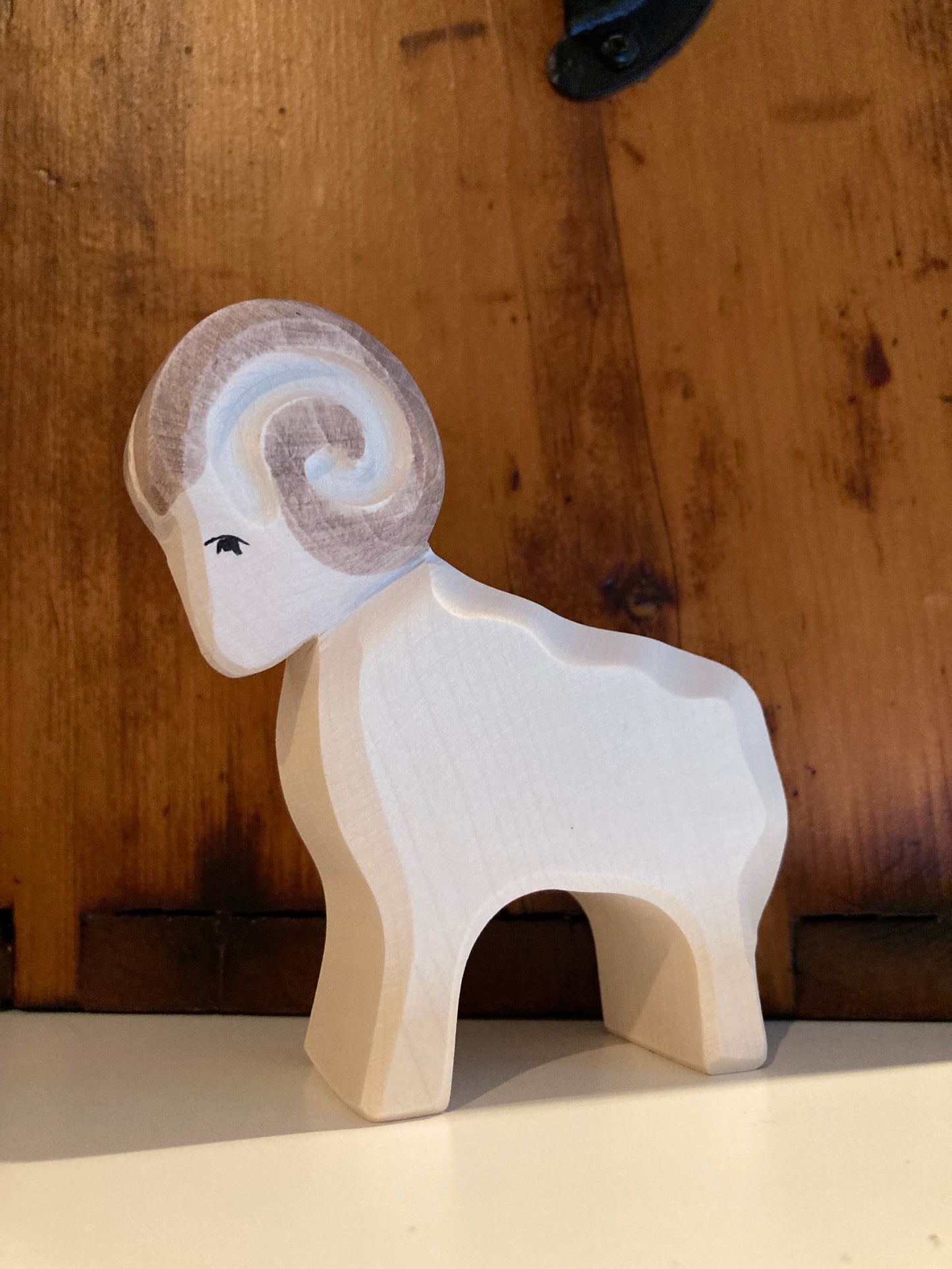 Wooden Dollhouse Play - SHEEP, WHITE RAM
