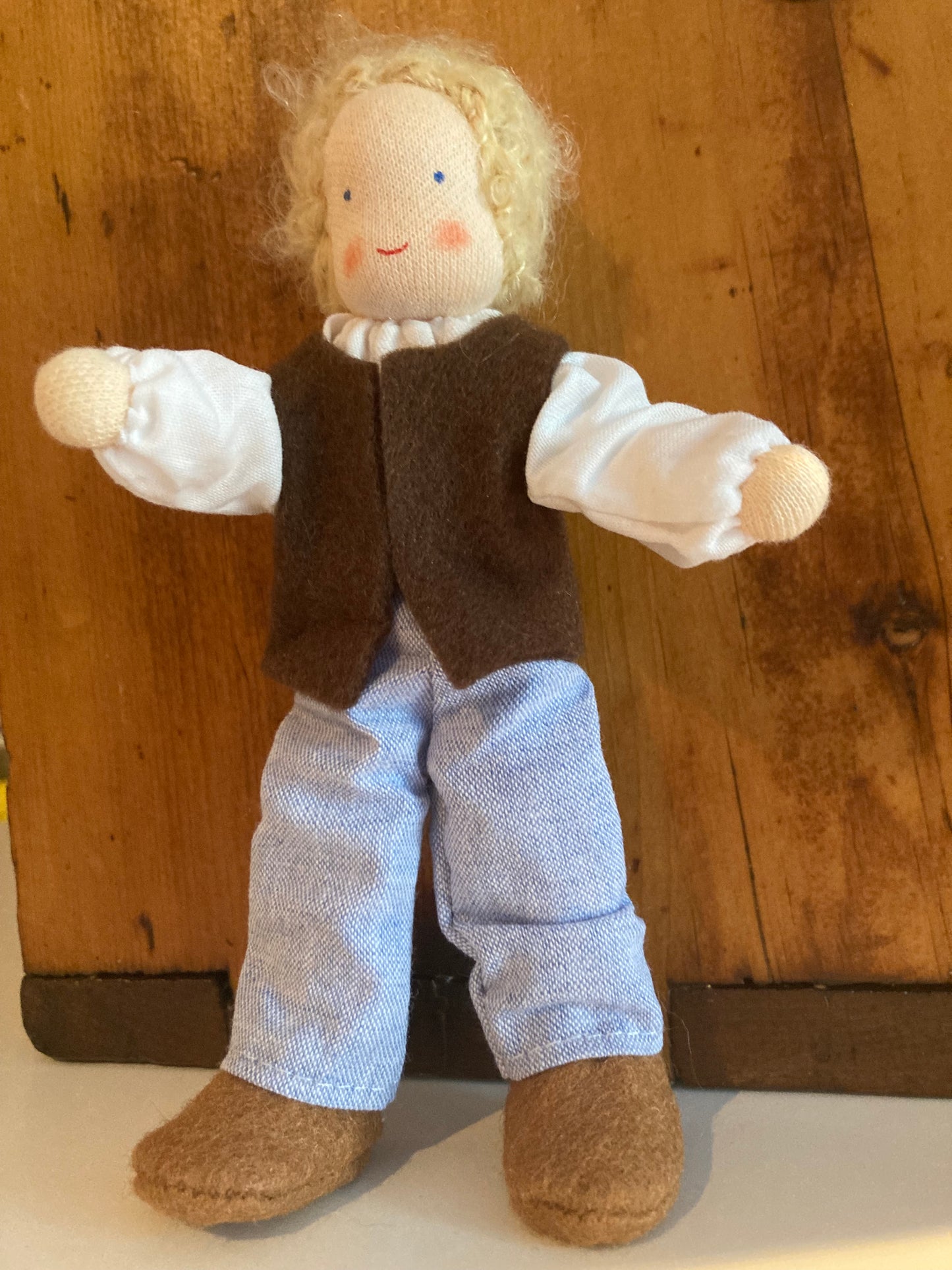 Dollhouse Waldorf Doll - Grimm's LIME ADULT in PANTS