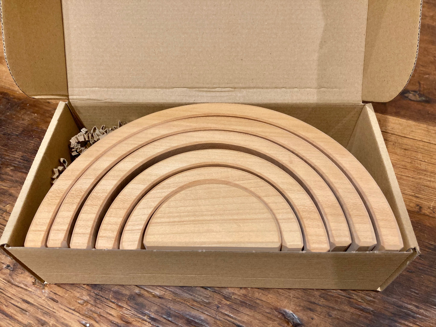 Wooden Toy - LARGE NESTING TUNNEL, Natural Wood