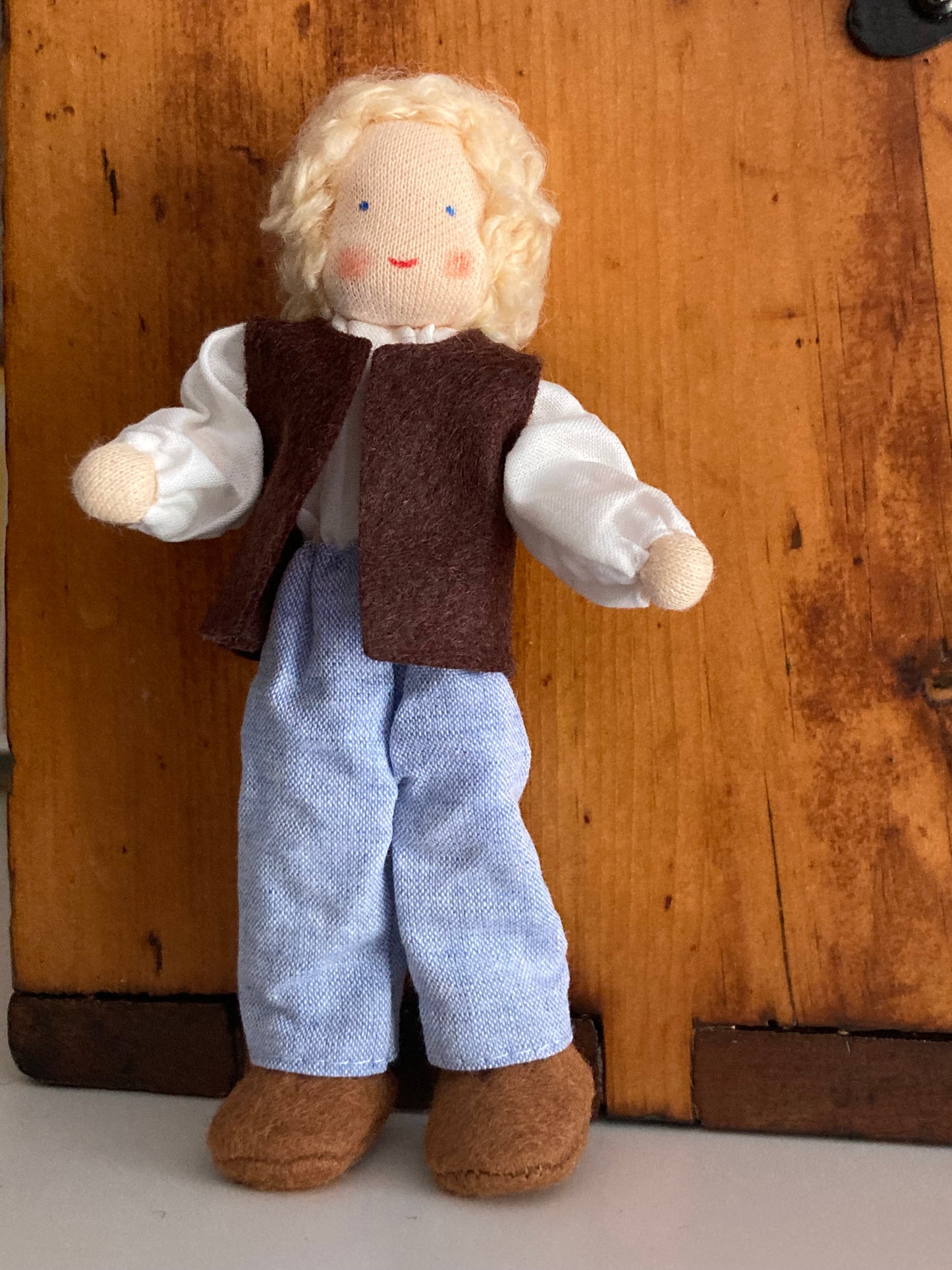 Dollhouse Waldorf Doll - Grimm's LIME ADULT in PANTS