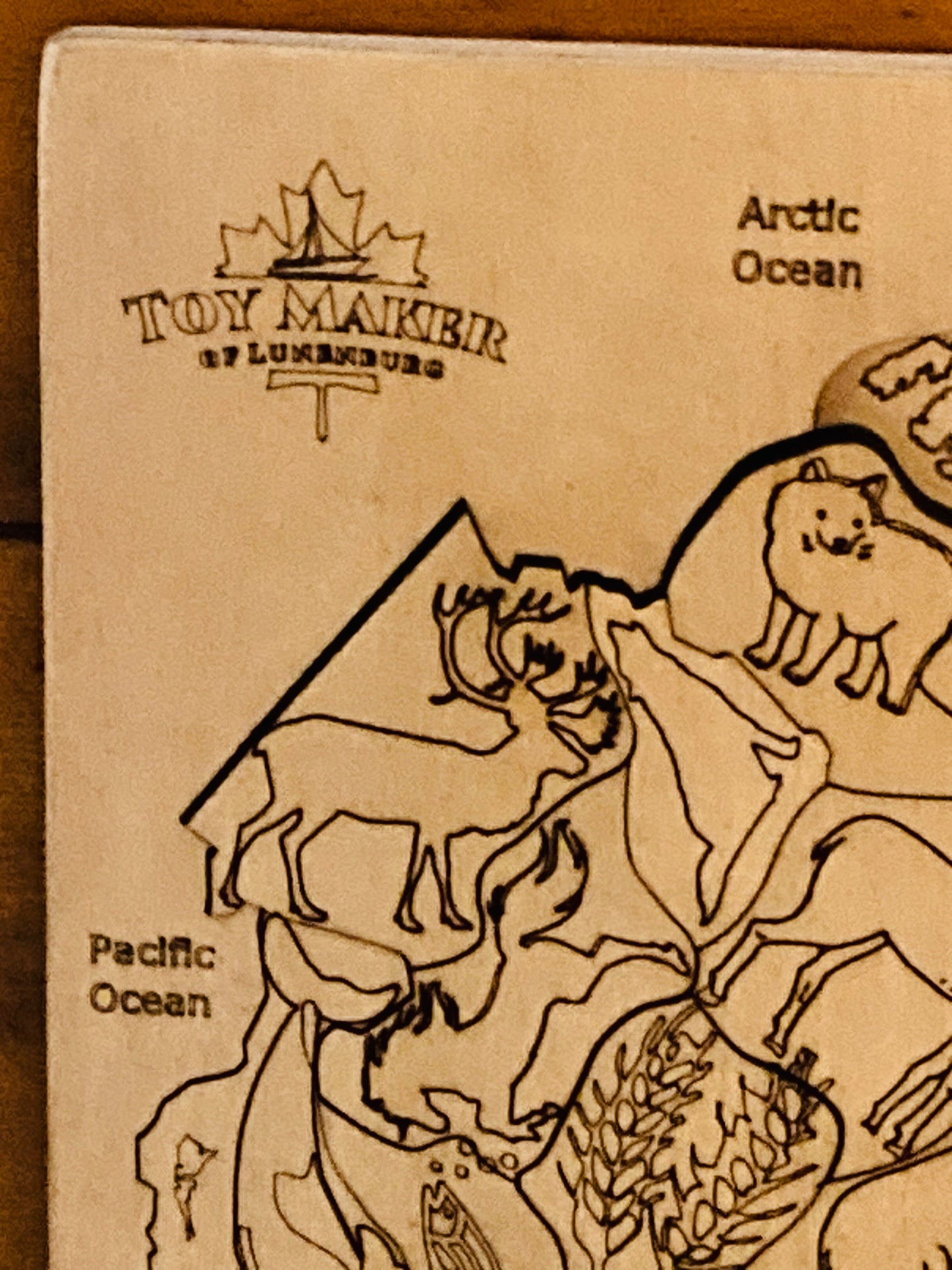 Puzzle Éducatif en Bois - CARTE DU CANADA… et FAUNE !