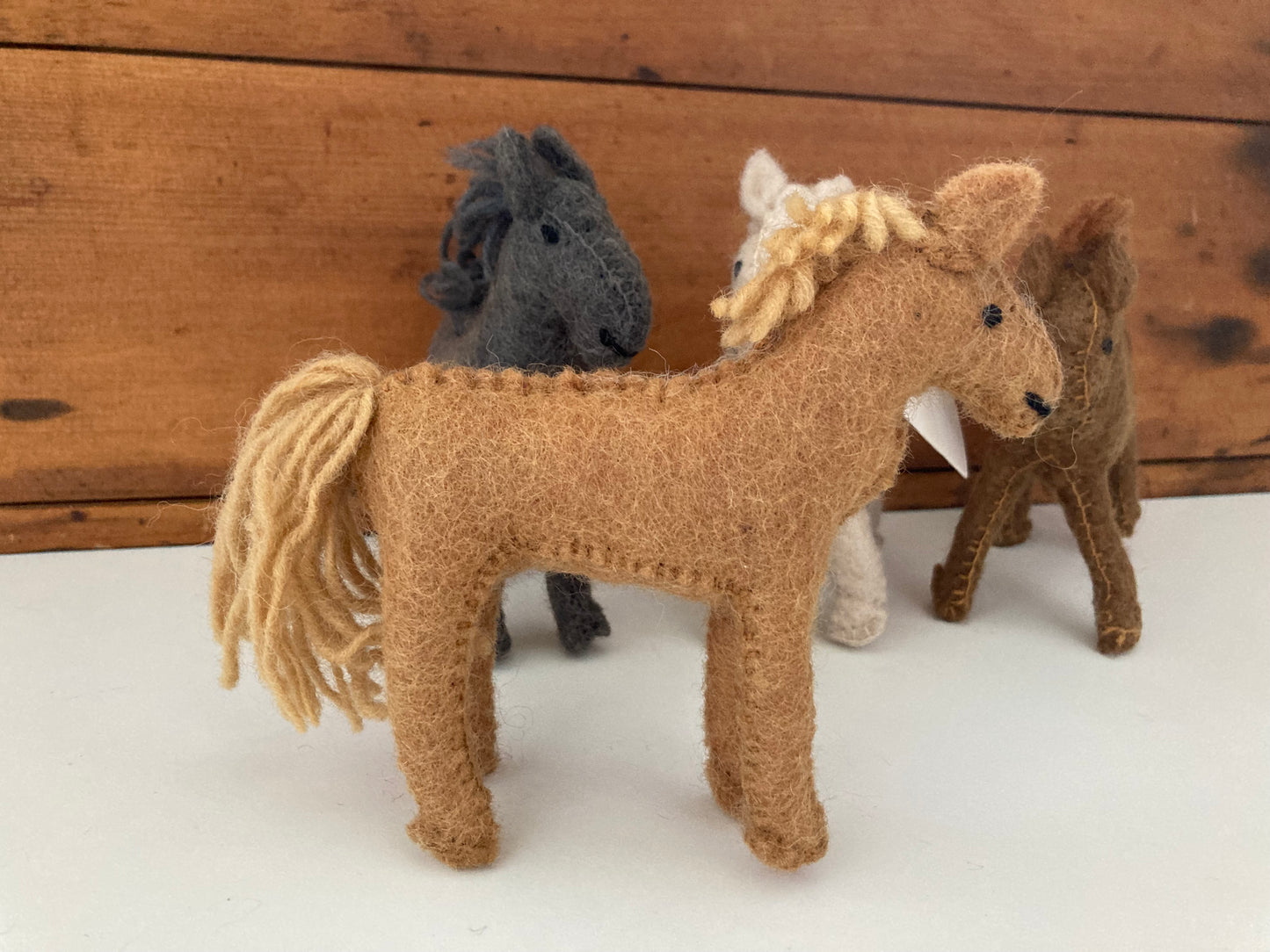 Dollhouse Soft Toy - Wool Felted HORSES in 4 coat colours!