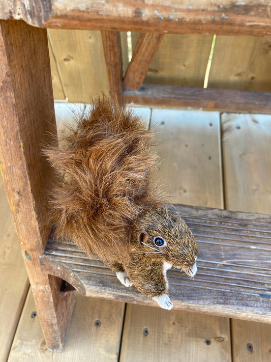 Soft Toy Finger Puppet - RED SQUIRREL