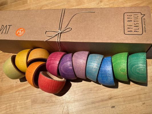 Jouet en Bois - Lot de 12 PETITS BOLS EN BOIS