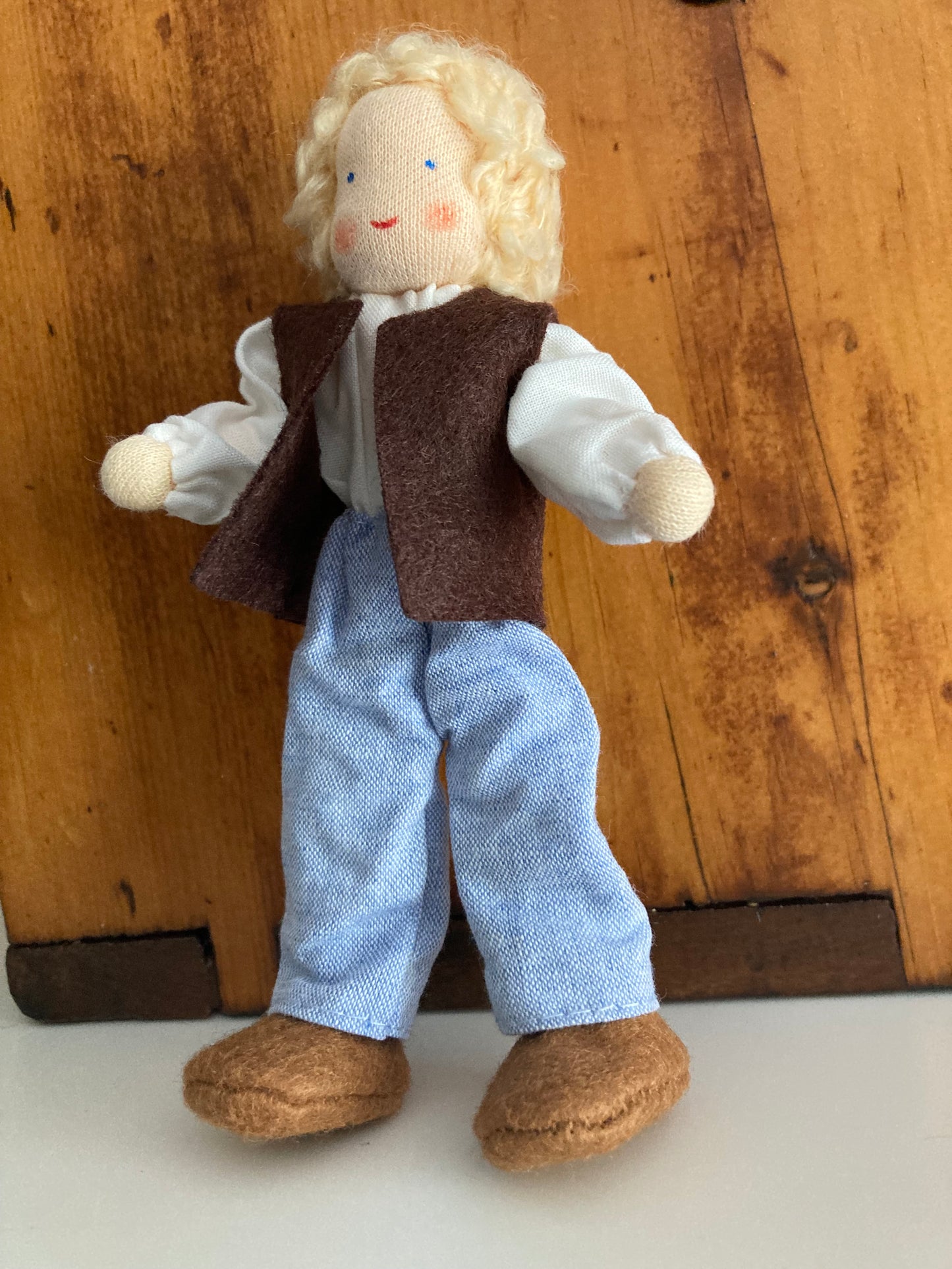 Dollhouse Waldorf Doll - Grimm's LIME ADULT in PANTS