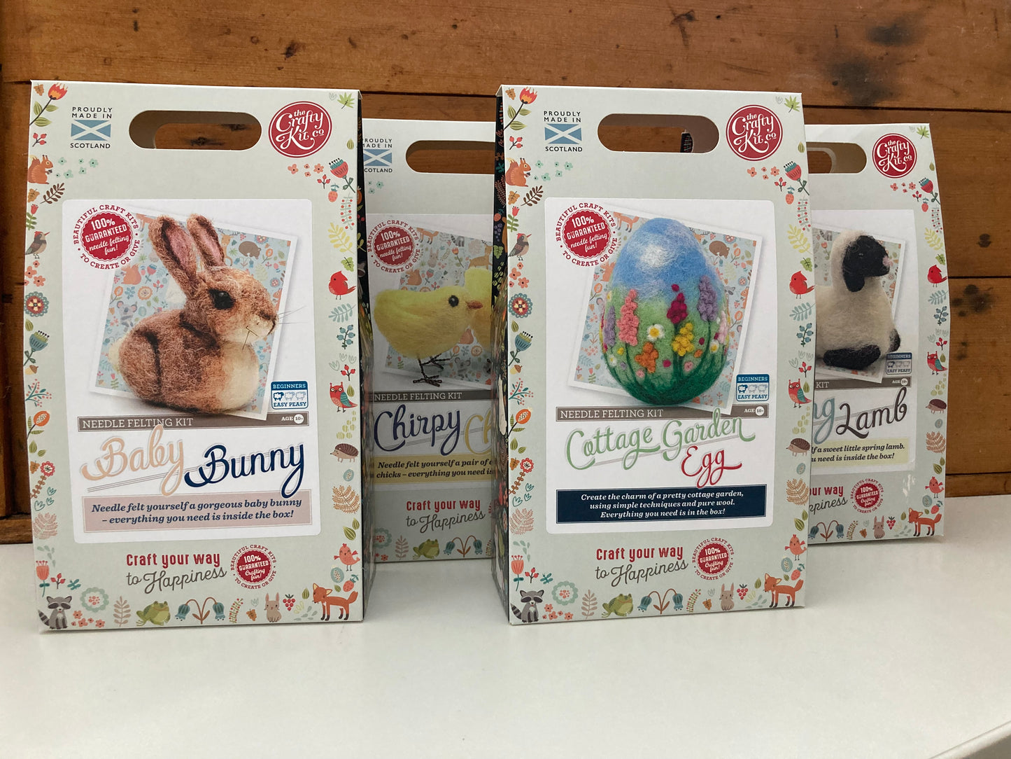 Crafting Kits, Art - Wool SPRING CHICKS, Needle Felting Kit