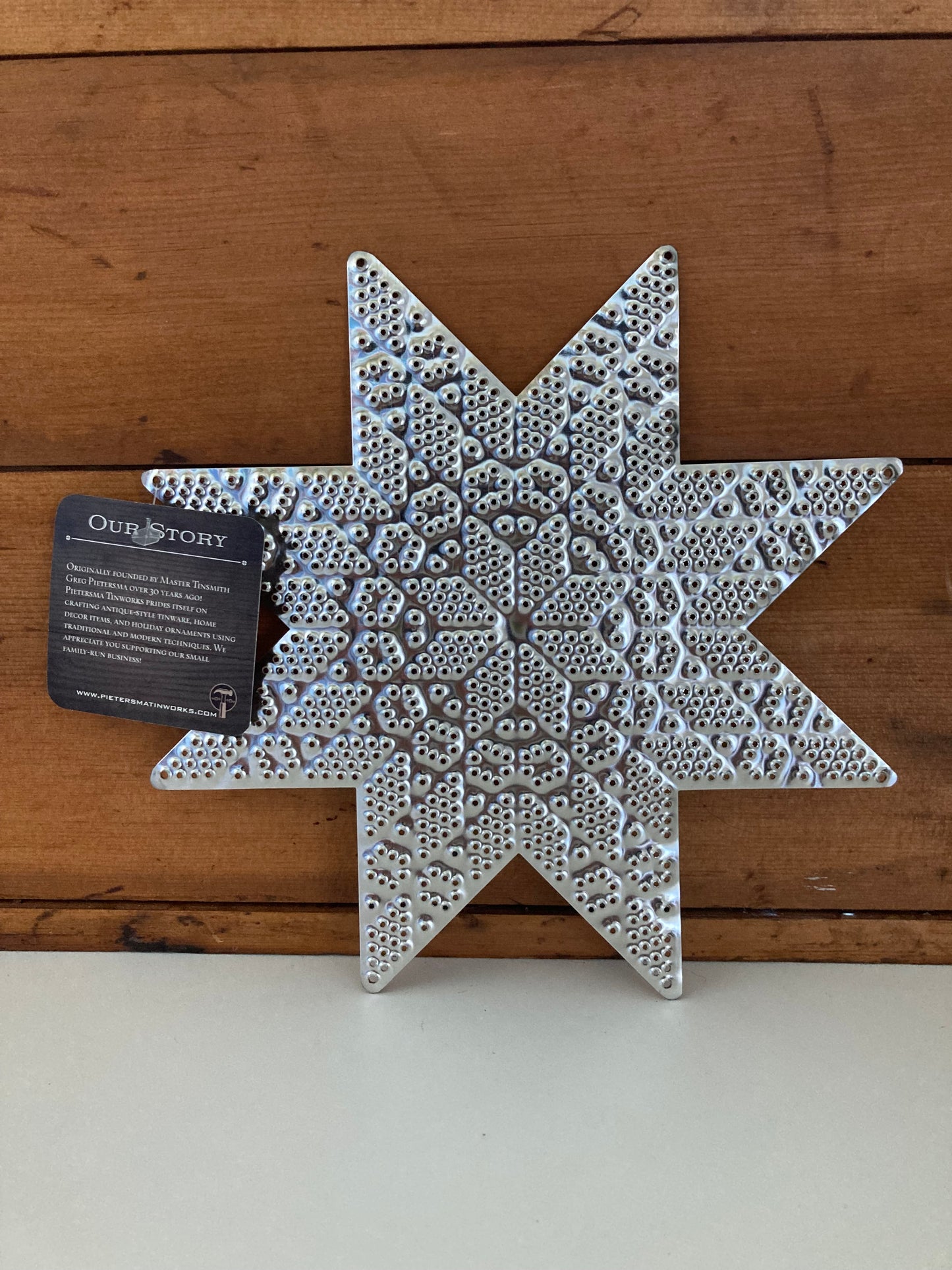 EcoHome - Pierced Tin MORNING STAR SUN CATCHER