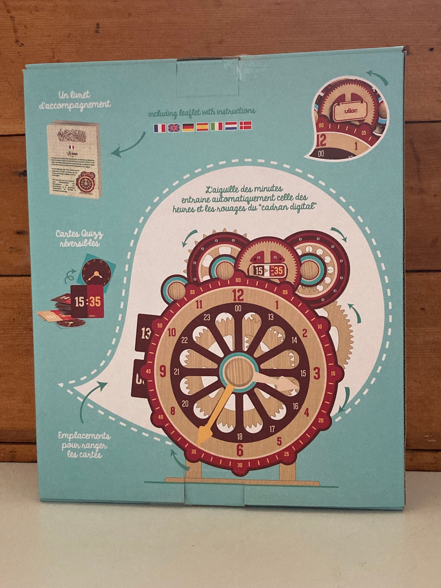 Educational Wooden Toy -  CLOCK FOR LEARNING