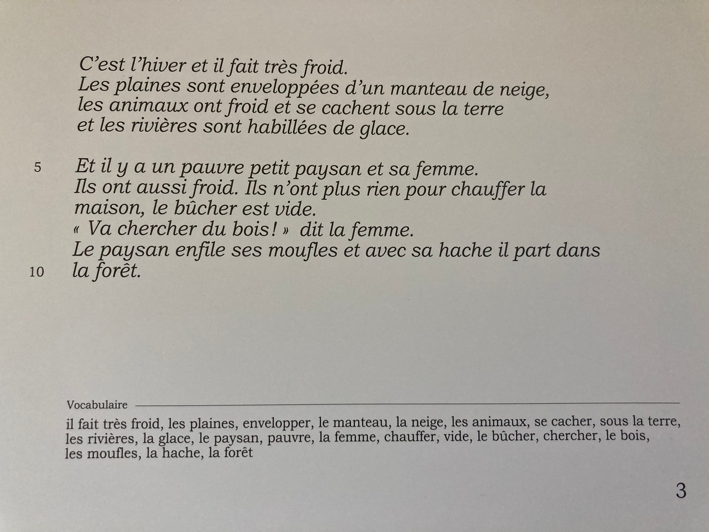 Educational Book, in French - LA MOUFLE (The Mitten)