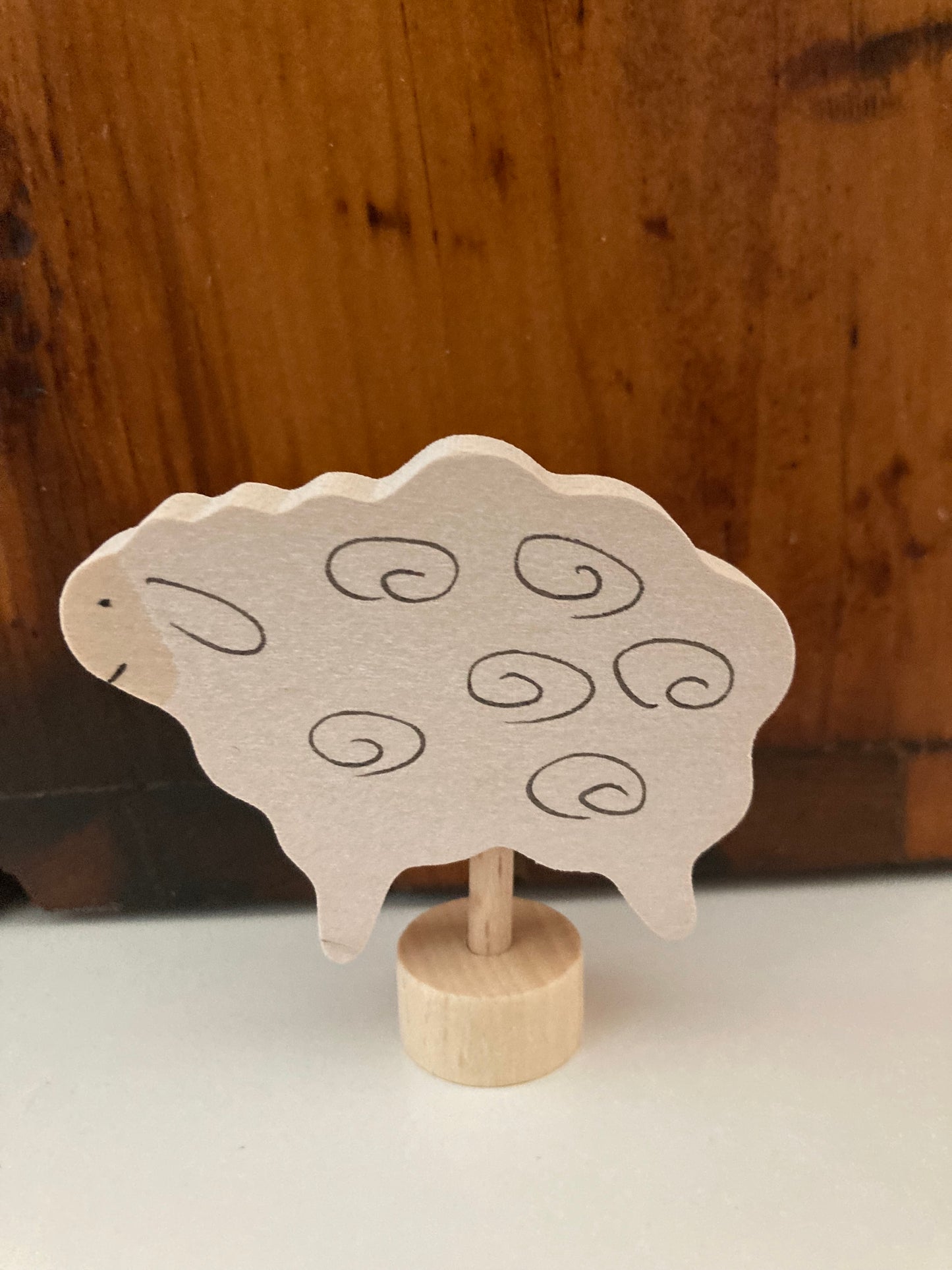 Déco en bois par Grimm's - MOUTON en blanc