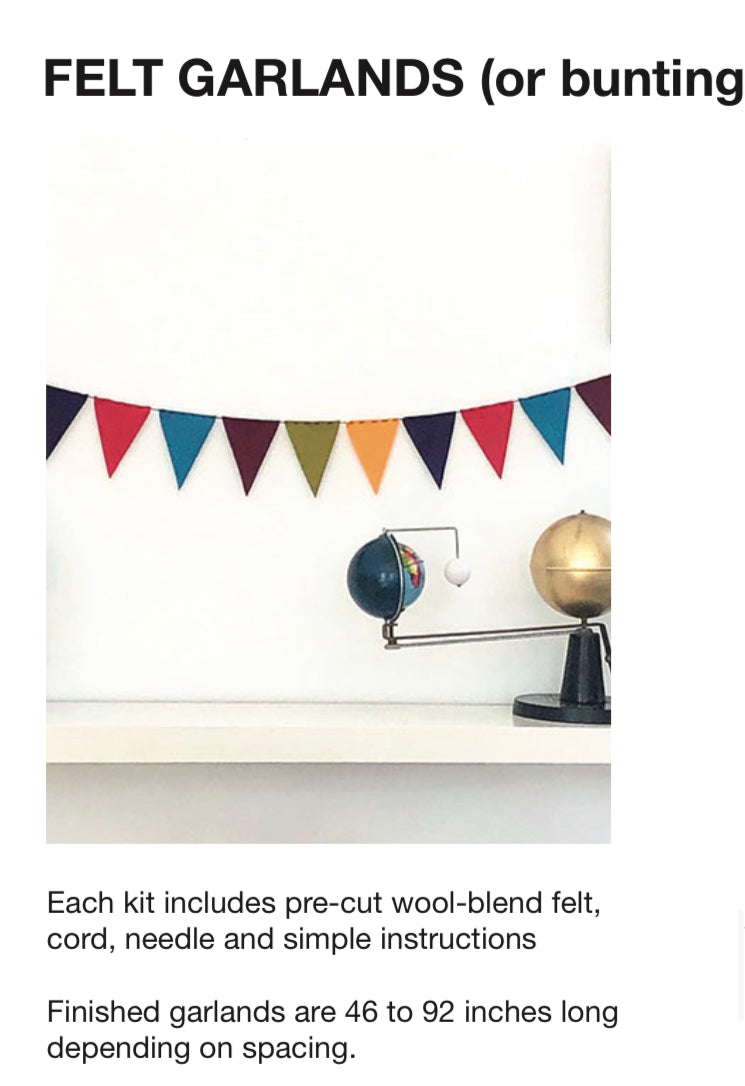 Crafting Kits - Felt GARLAND, up to 92inches long!