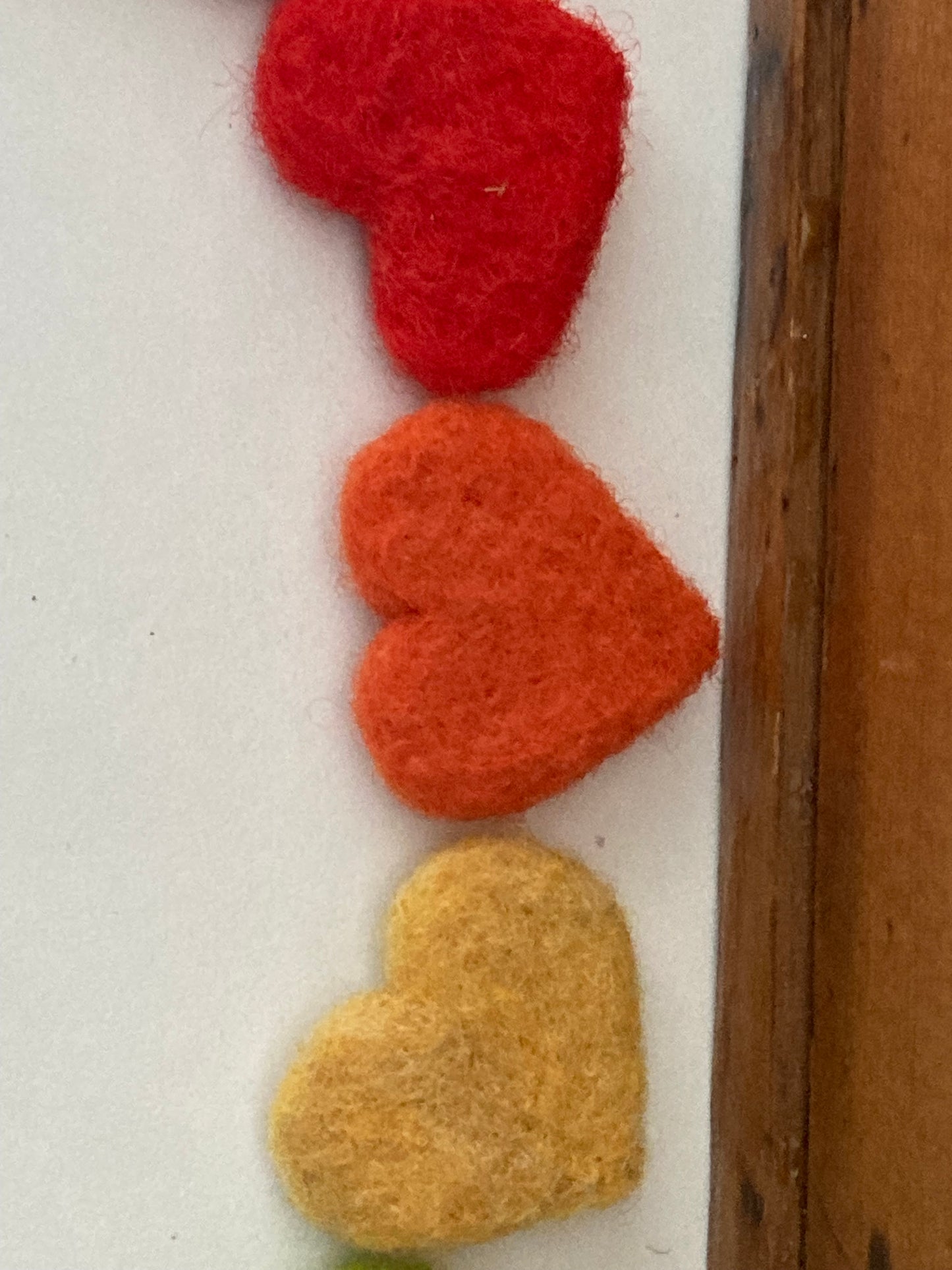 Coastal Felting WOOL HEARTS! … choice of 12 colours!