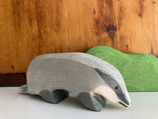 Wooden Dollhouse Play - BADGER ( head low)