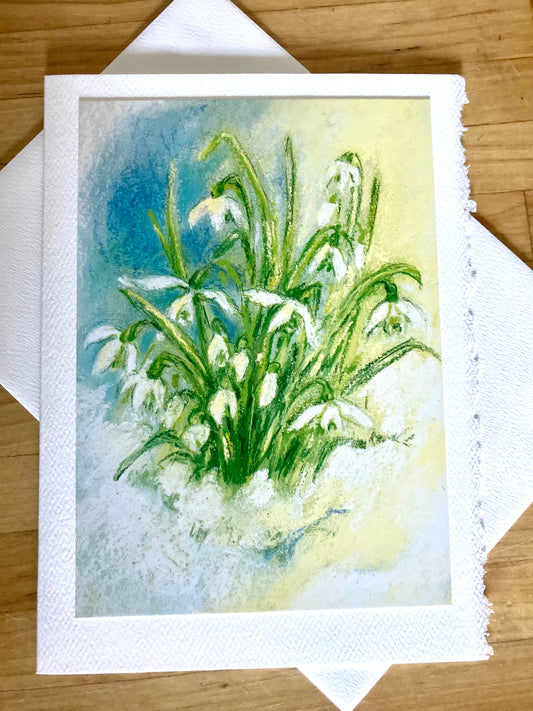 Greeting Cards/ Spring - FLOWERS IN SNOW