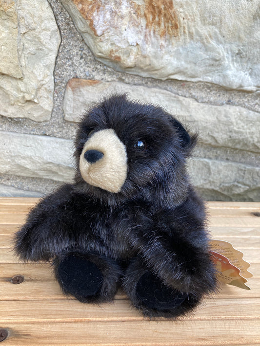 Soft Puppet Toy - BLACK BEAR CUB Hand puppet