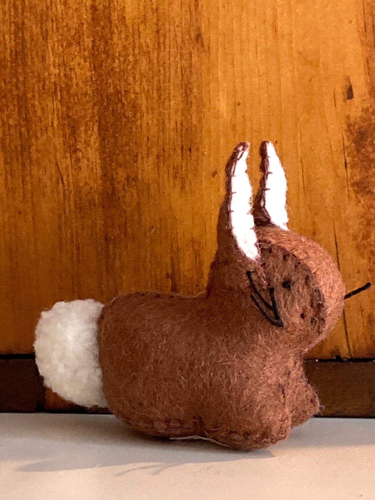 Dollhouse Soft Toy - FELT BROWN RABBIT