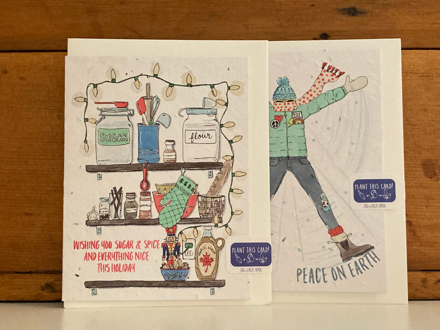FlowerPaper Greeting Card - PEACE ON EARTH