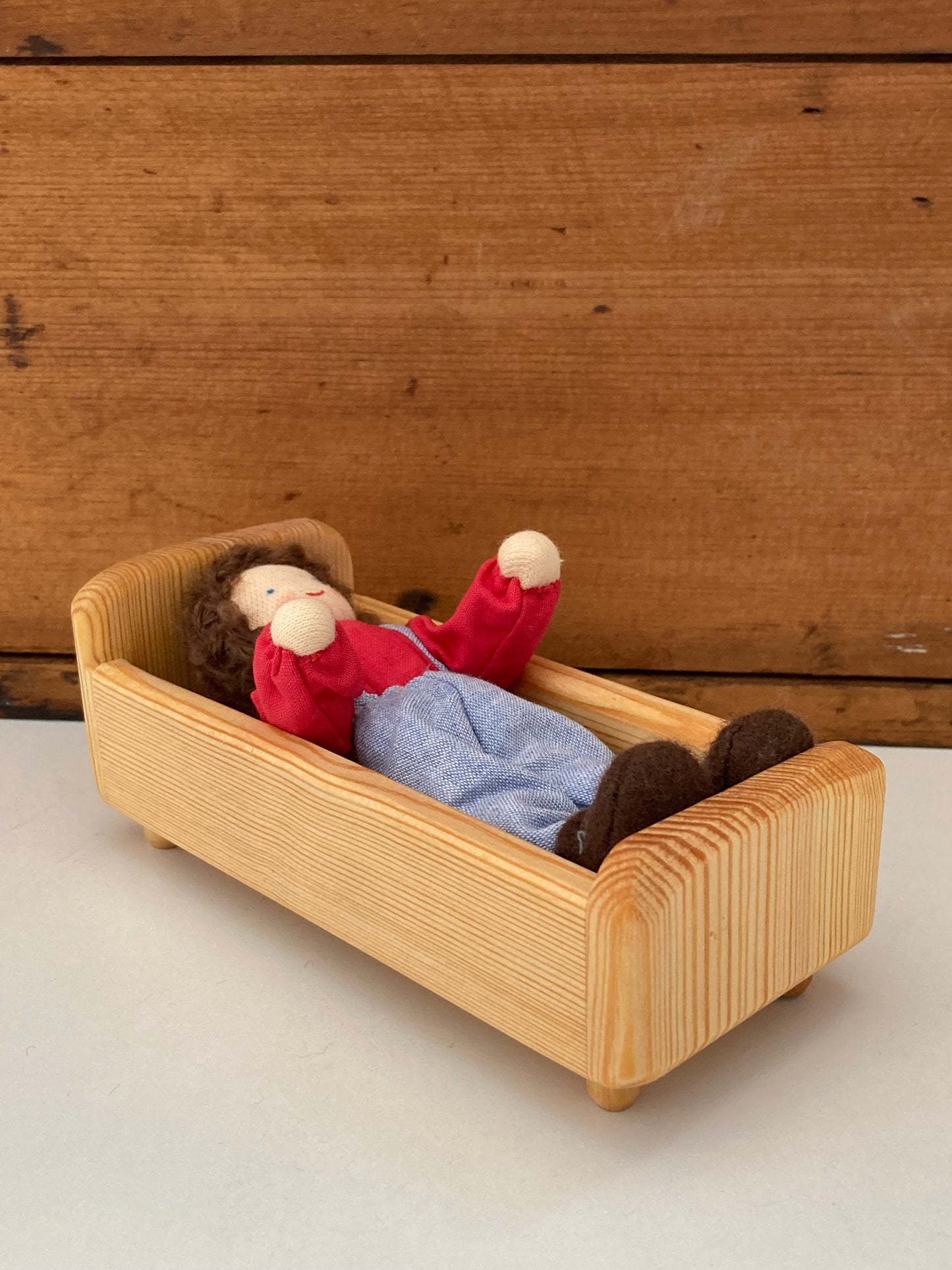 Wooden Dollhouse Furniture - Debresk DOLL BED