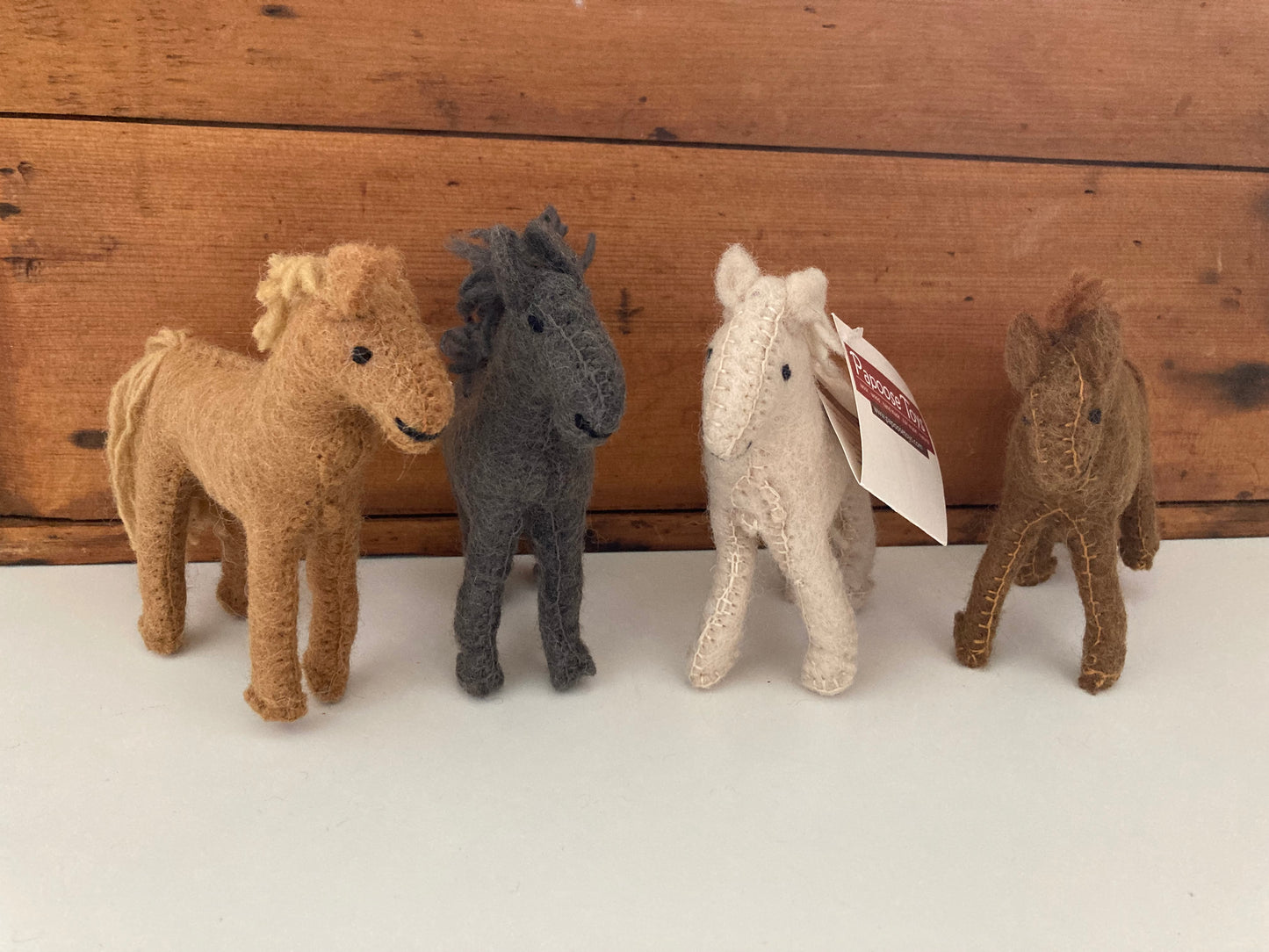 Dollhouse Soft Toy - Wool Felted HORSES in 4 coat colours!