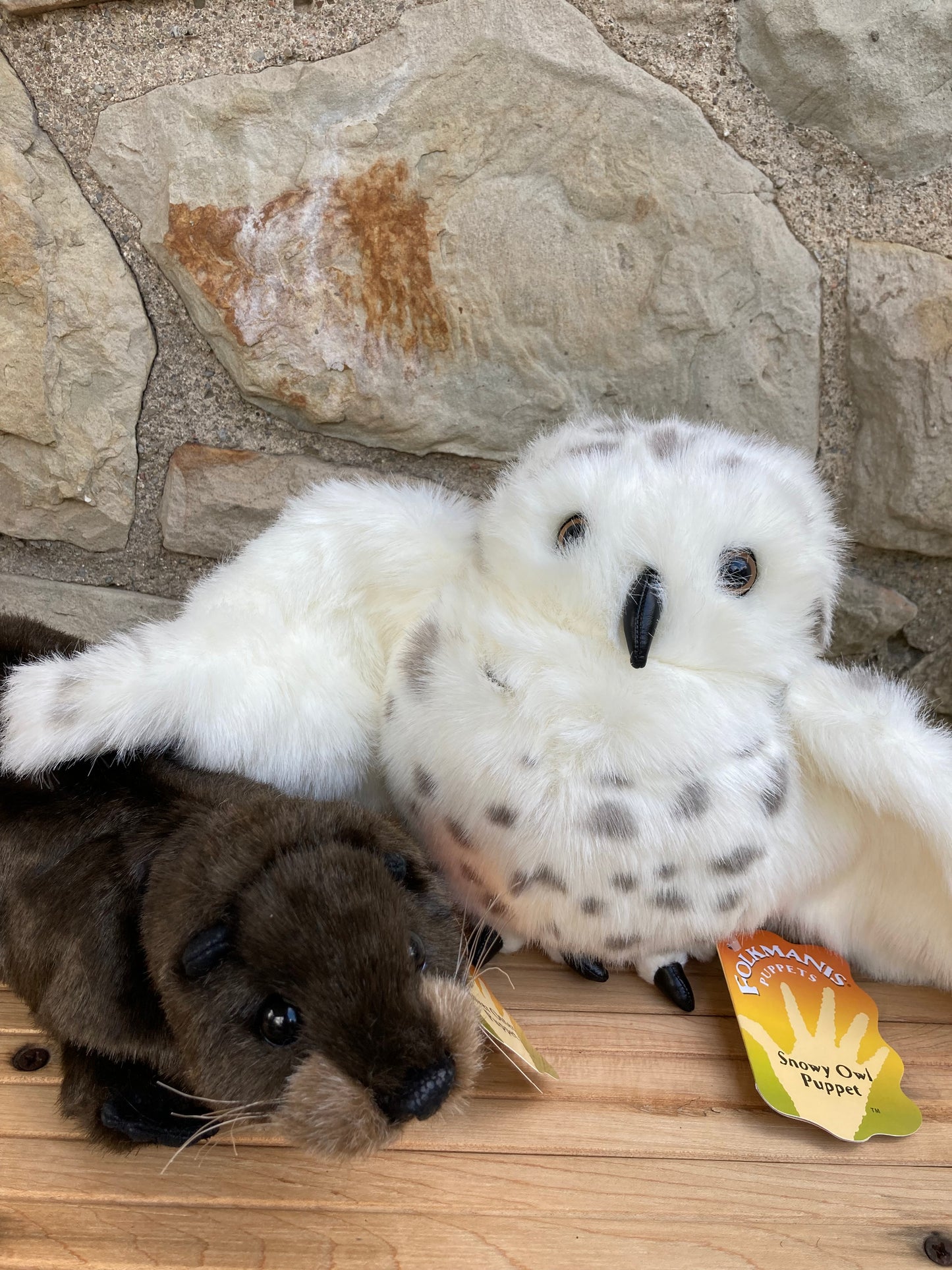 Soft Puppet Toy - SNOWY OWL Hand Puppet (Large)