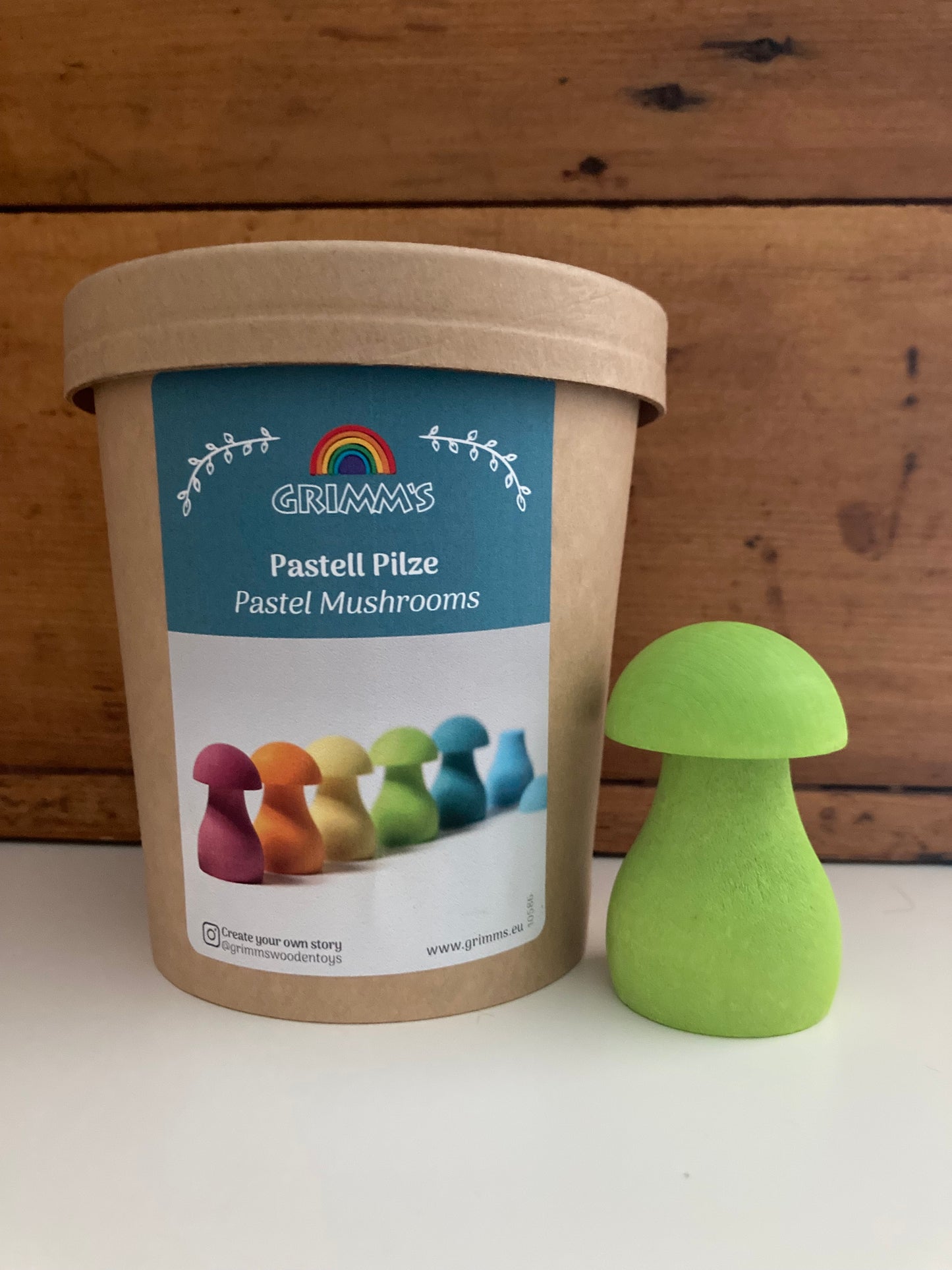 Wooden Toy Game - PASTEL MUSHROOMS GAME Set