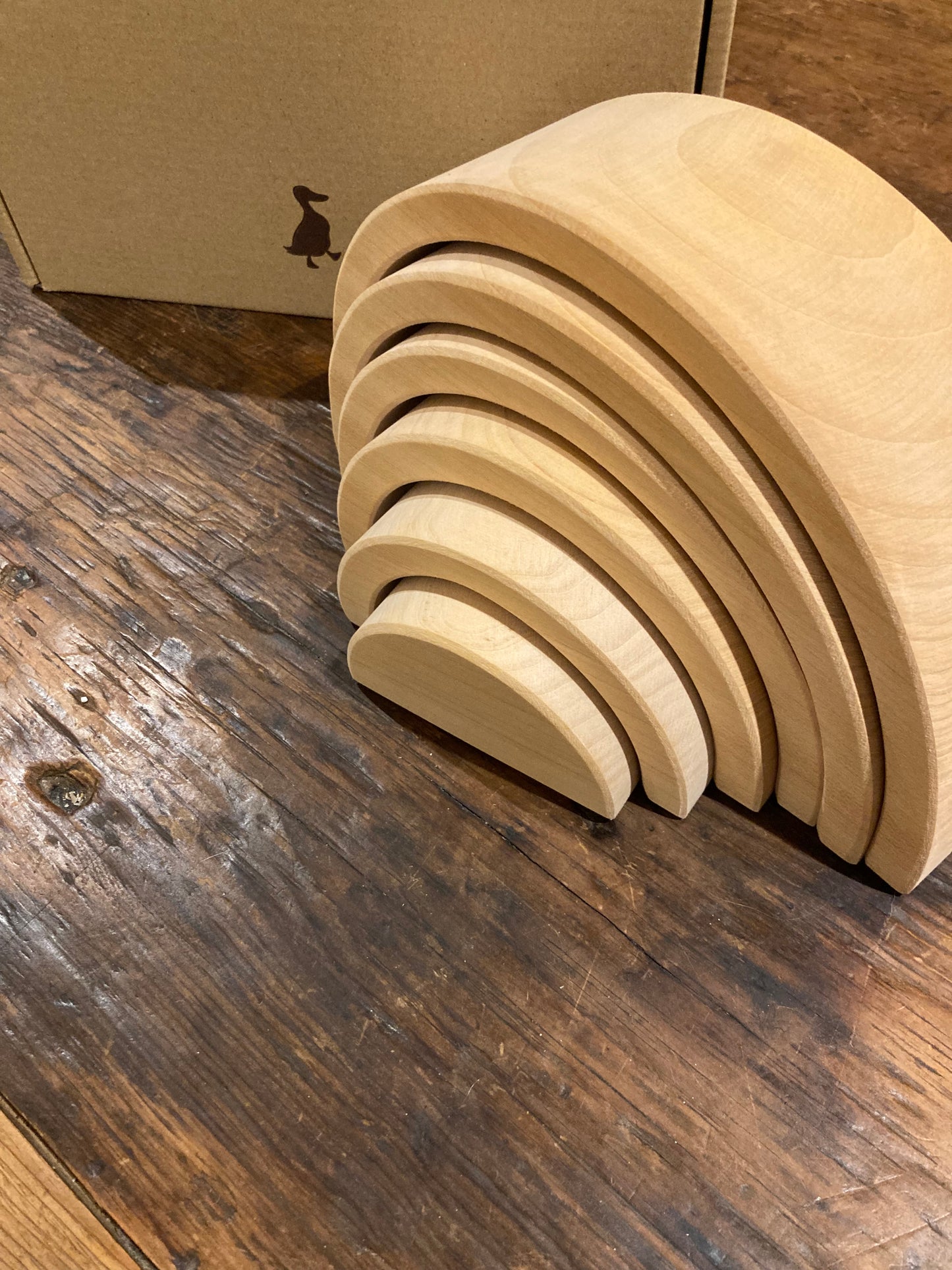Wooden Toy - LARGE NESTING TUNNEL, Natural Wood