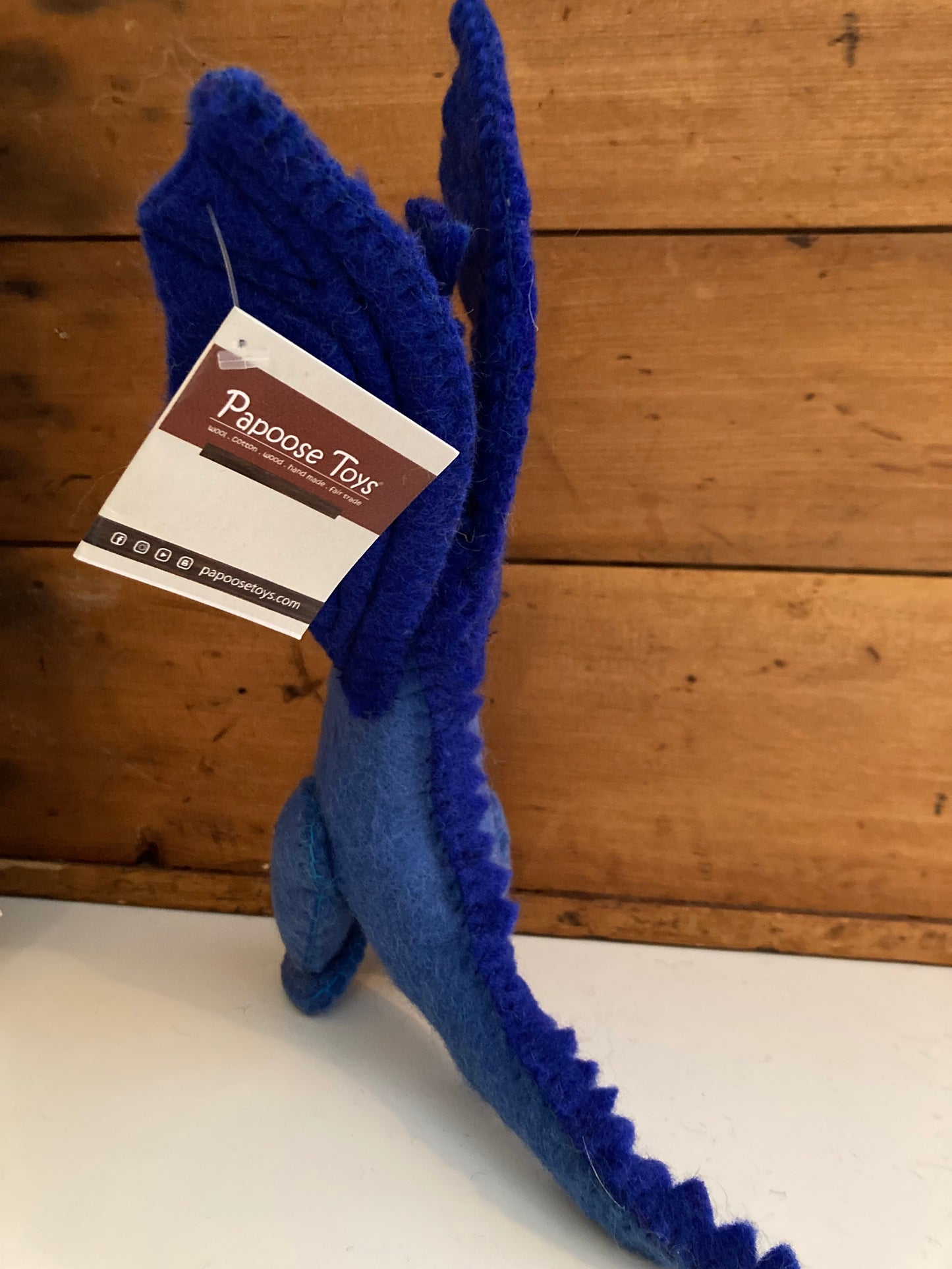 Dollhouse Soft Toy - Wool Felted DRAGON, Blue