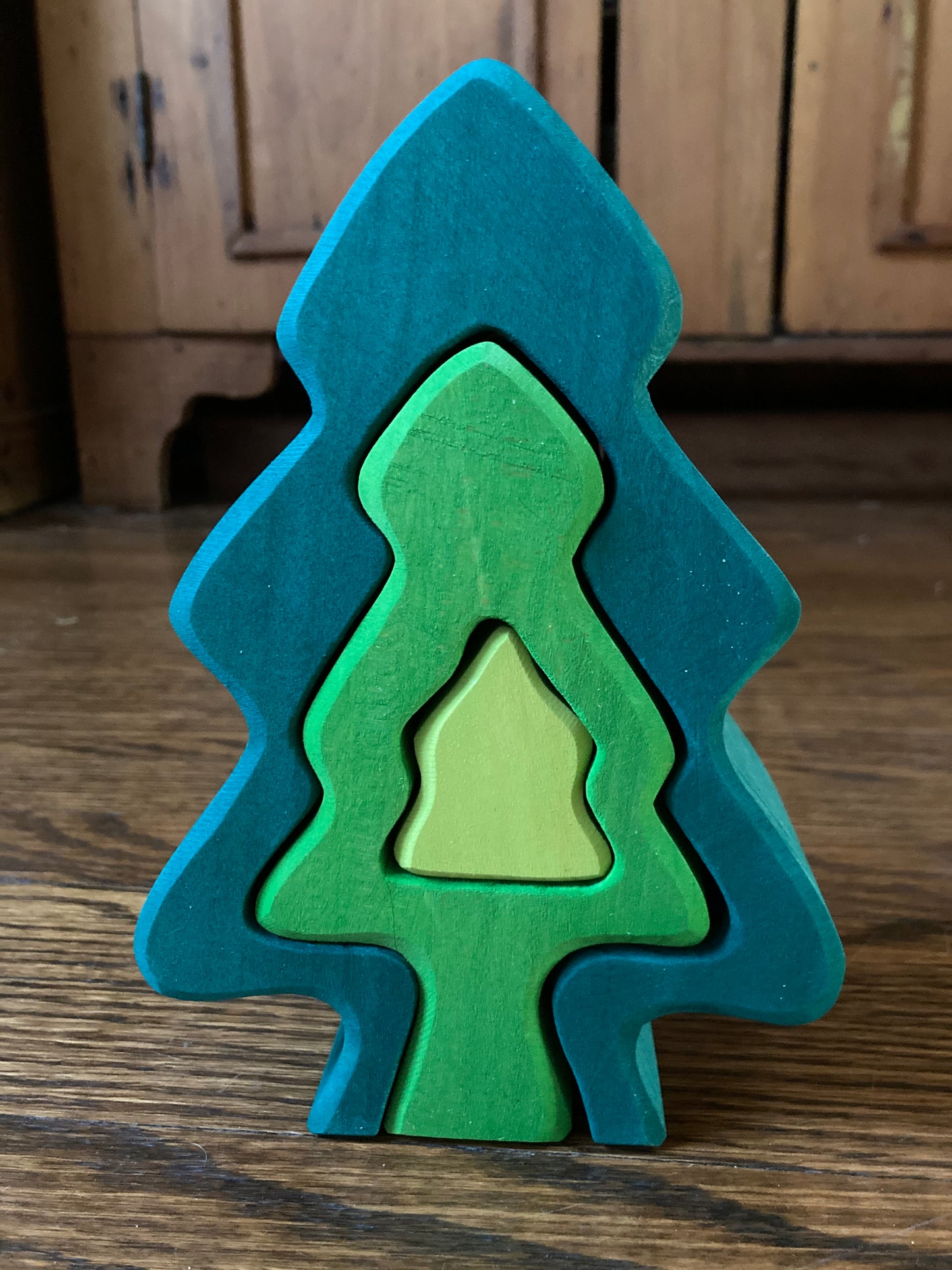 Wooden Dollhouse Play - PINE FIR TREE PUZZLE