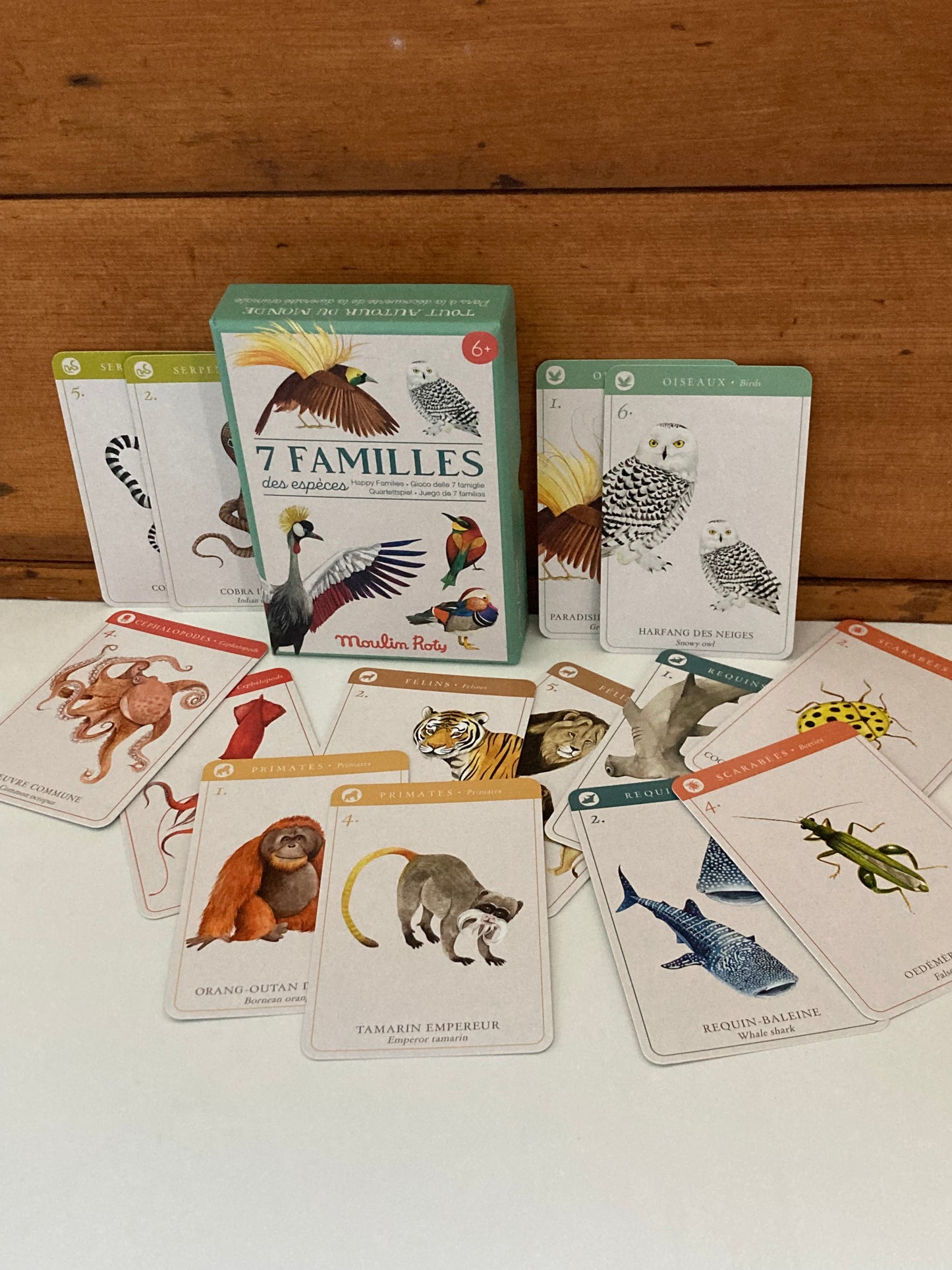 Educational Card Game - ANIMAL FAMILIES, in French & English!