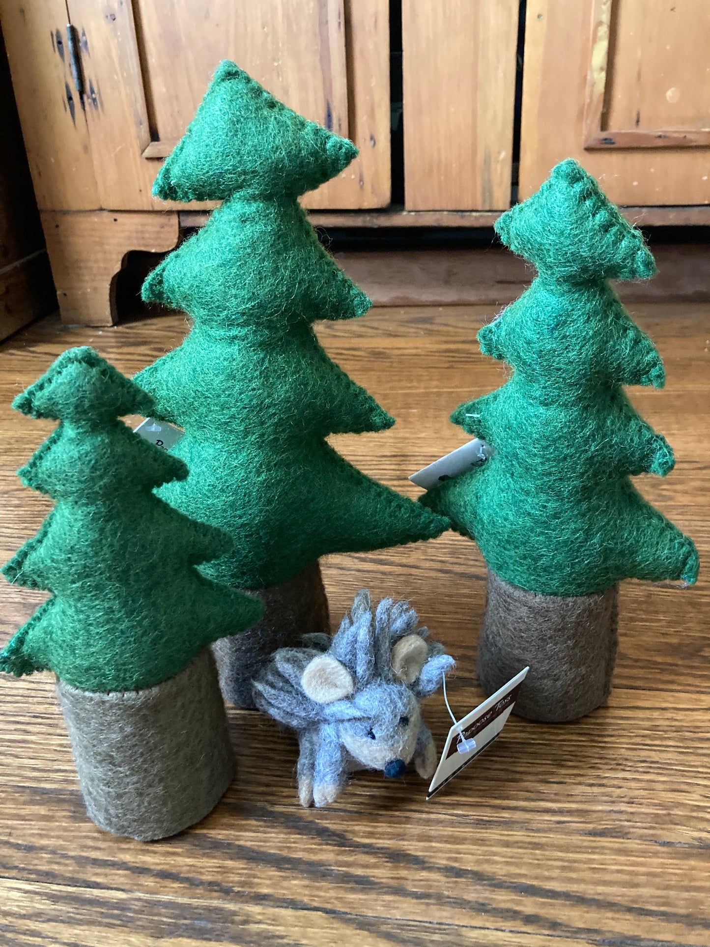 Dollhouse Play - Wool Felt PINE FIR TREES, 3 sizes to choose!