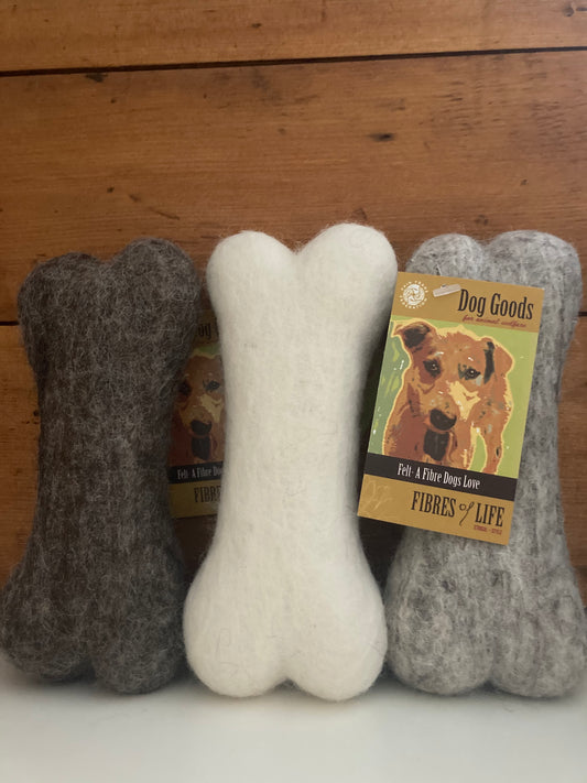 JOUET À MÂCHER EN OS DE CHIEN feutré