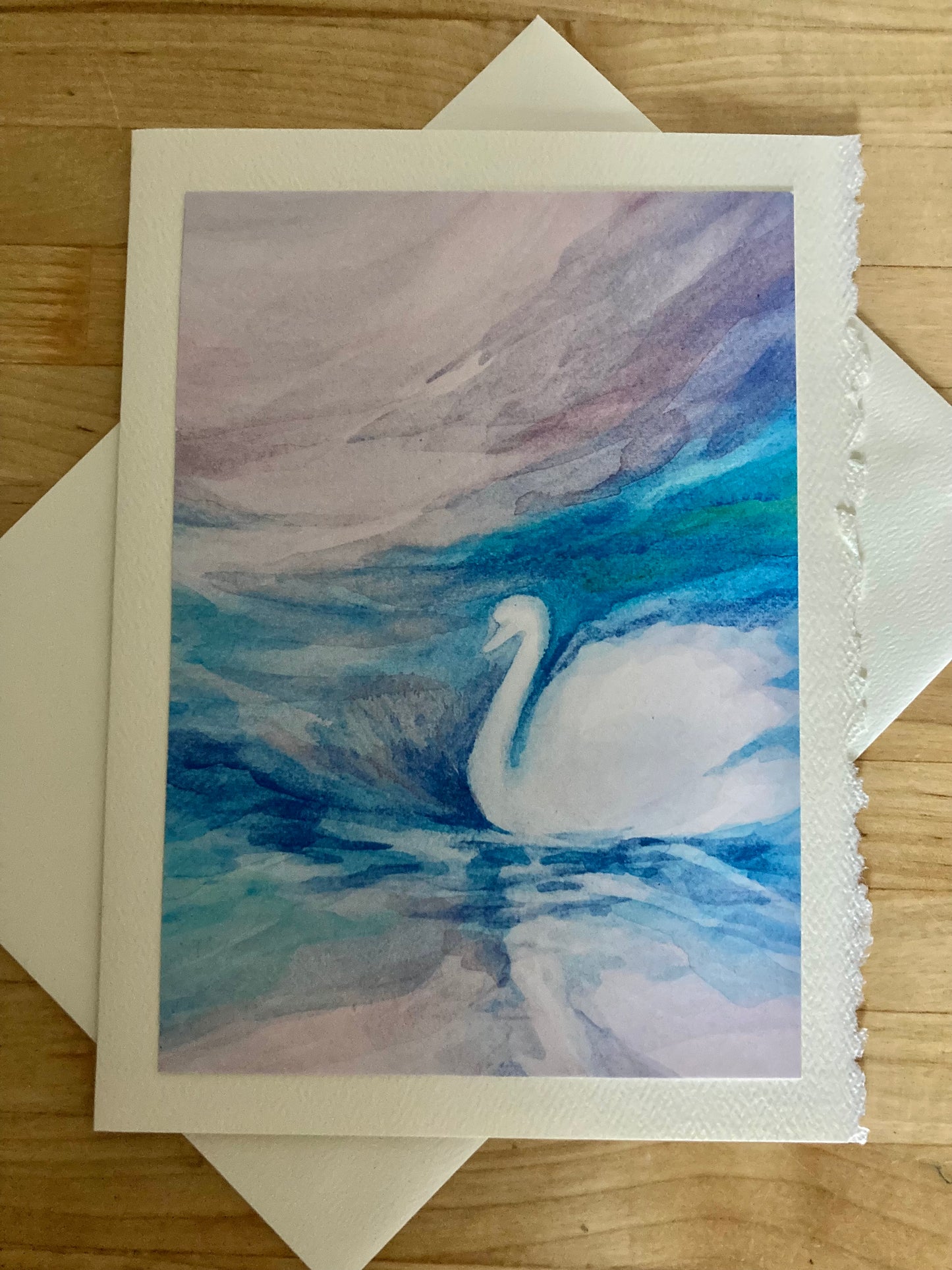 Cartes de voeux/ Été - GLIDING SWAN