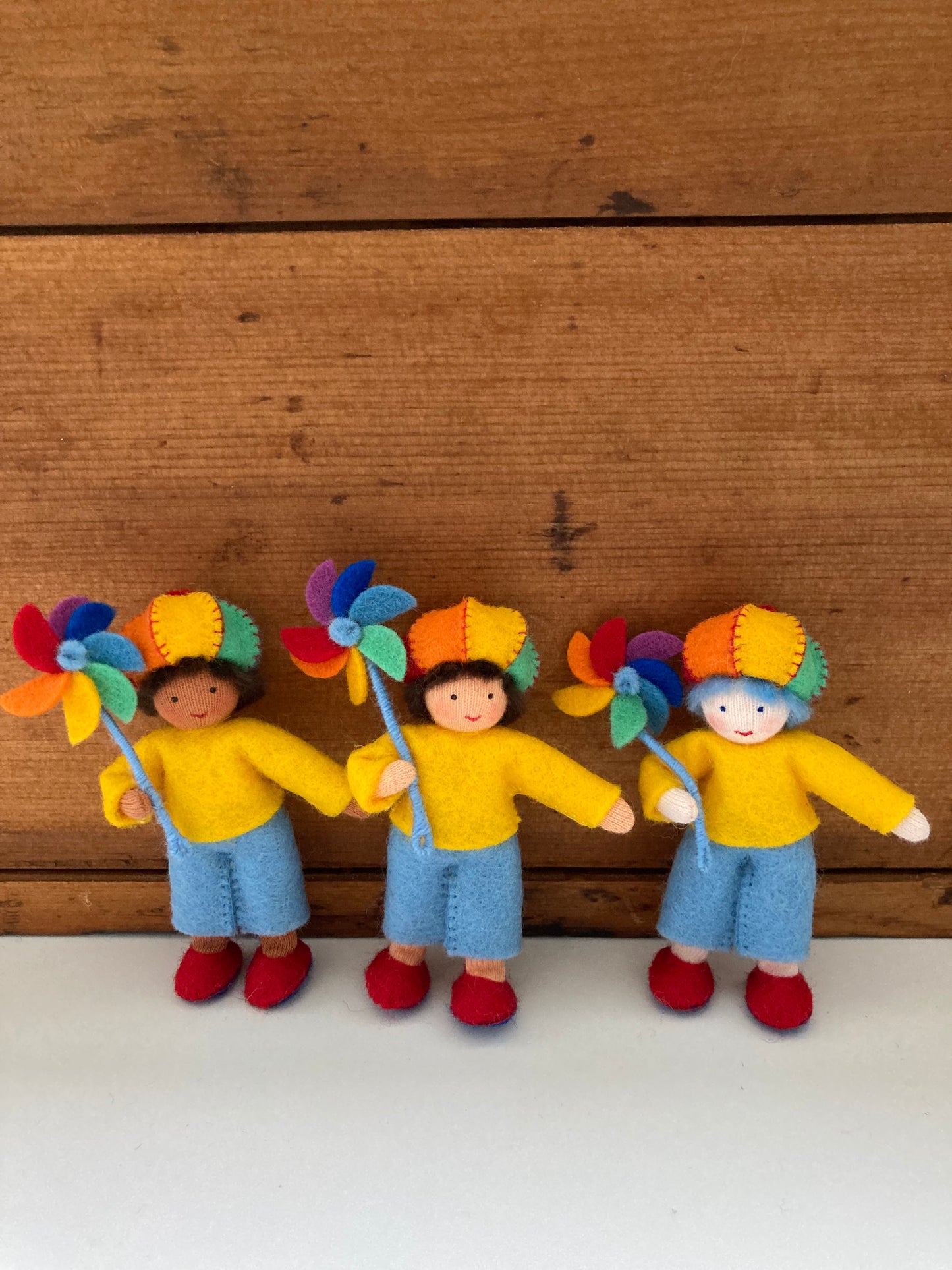 Dollhouse Waldorf Little Doll - RAINBOW!