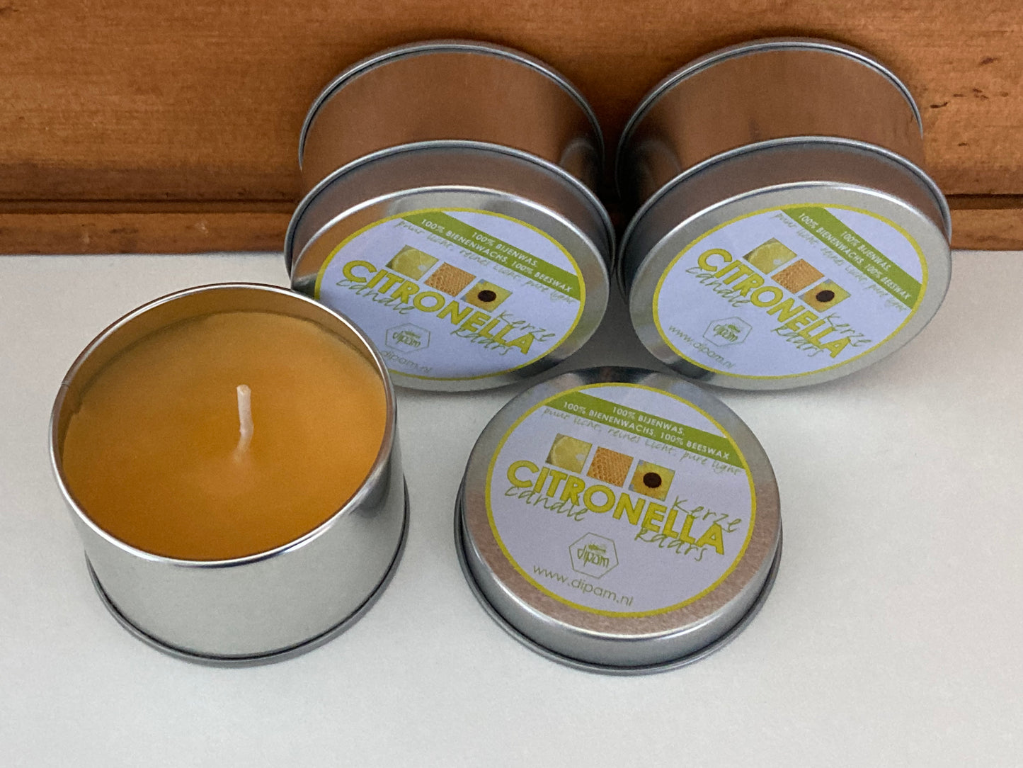 Beeswax CITRONELLA CANDLE, in a Tin - EcoHome