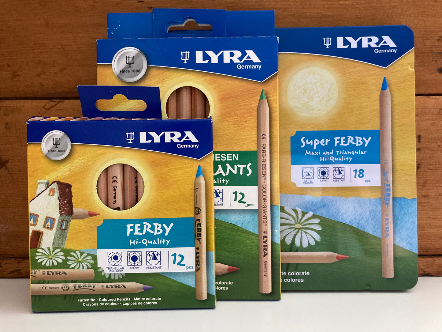 Colouring pencils, Art - 5 INCH (12cm)LYRA FERBY in 12 COLOURS