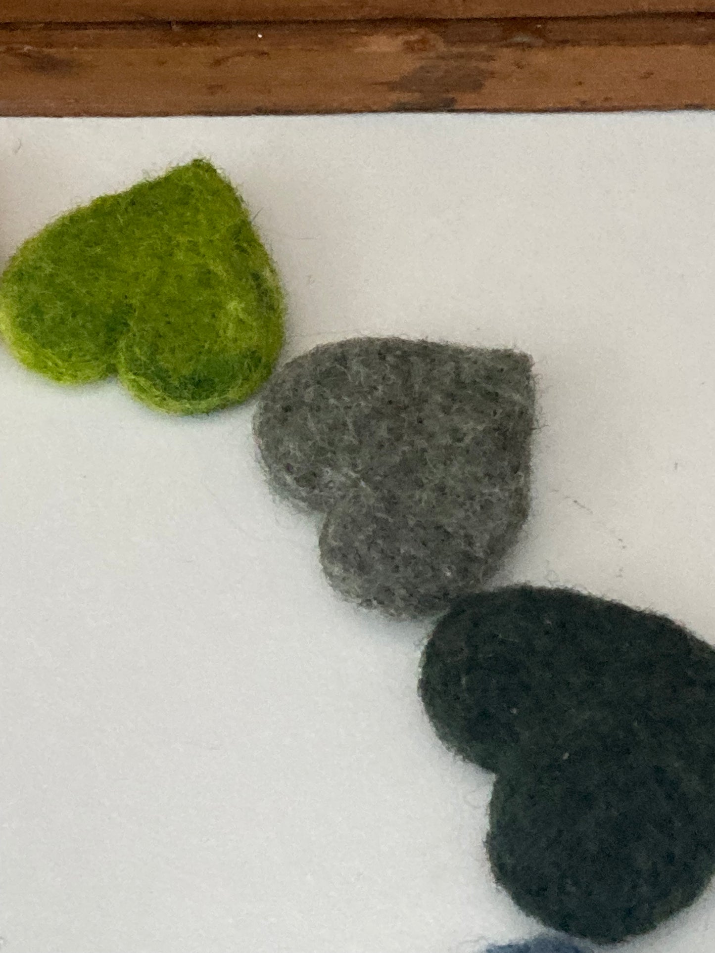 Coastal Felting WOOL HEARTS! … choice of 12 colours!