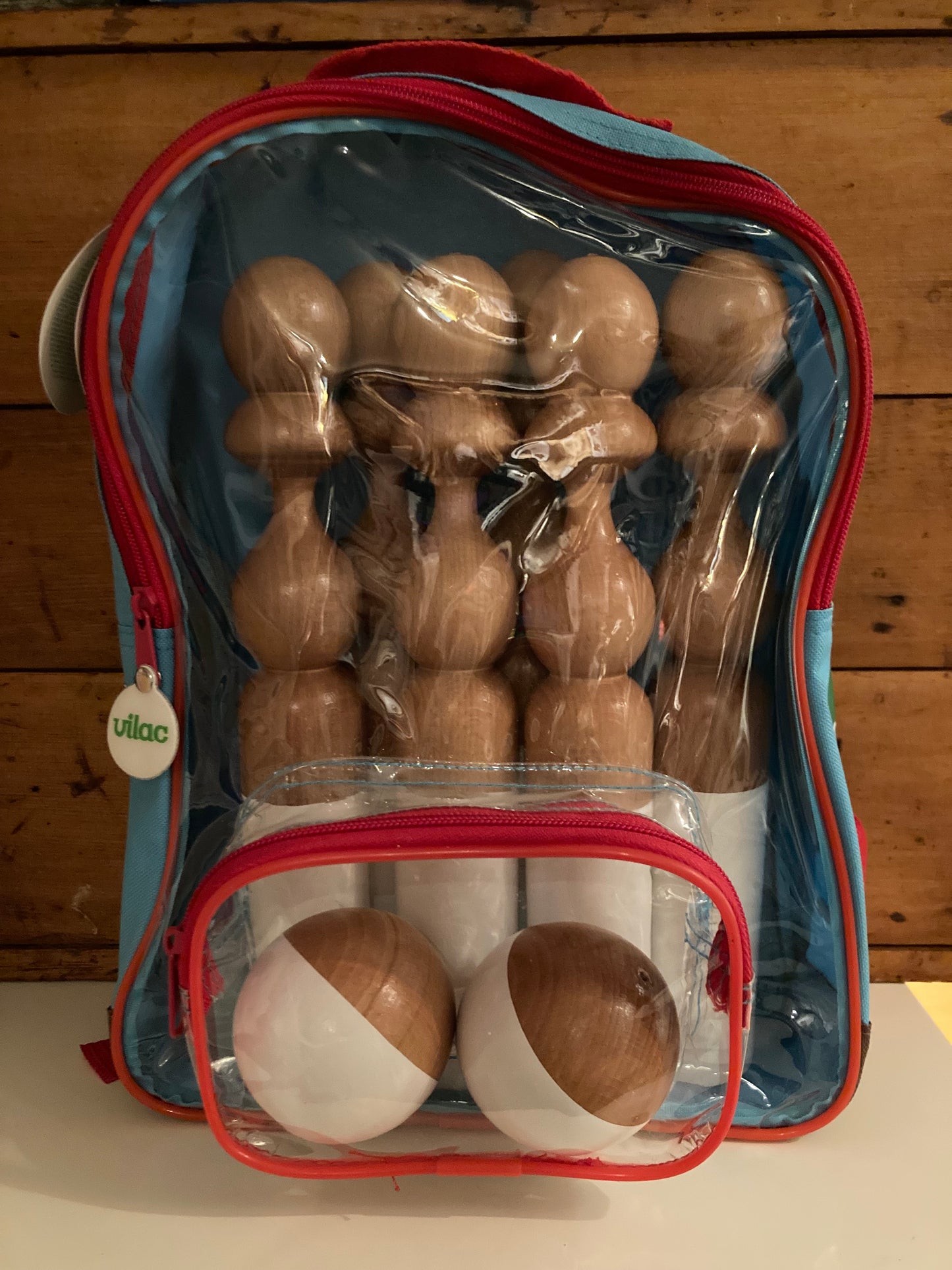 Jeu en bois - Coffret QUILLES BLANCHES BOWLING