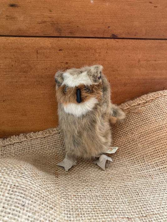 Soft Toy Finger Puppet - GREAT HORNED OWL